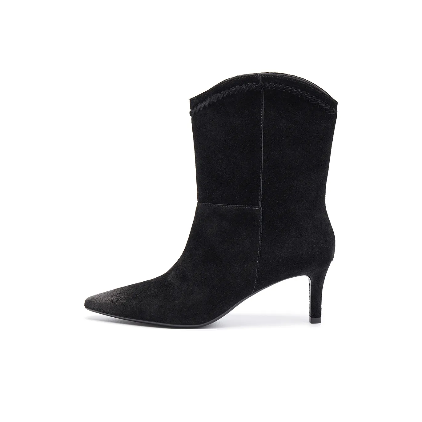 ELLE Высокий каблук Эластичный Тонкий Ботинки Ботильоны Женские 2025 Женские Ботинки