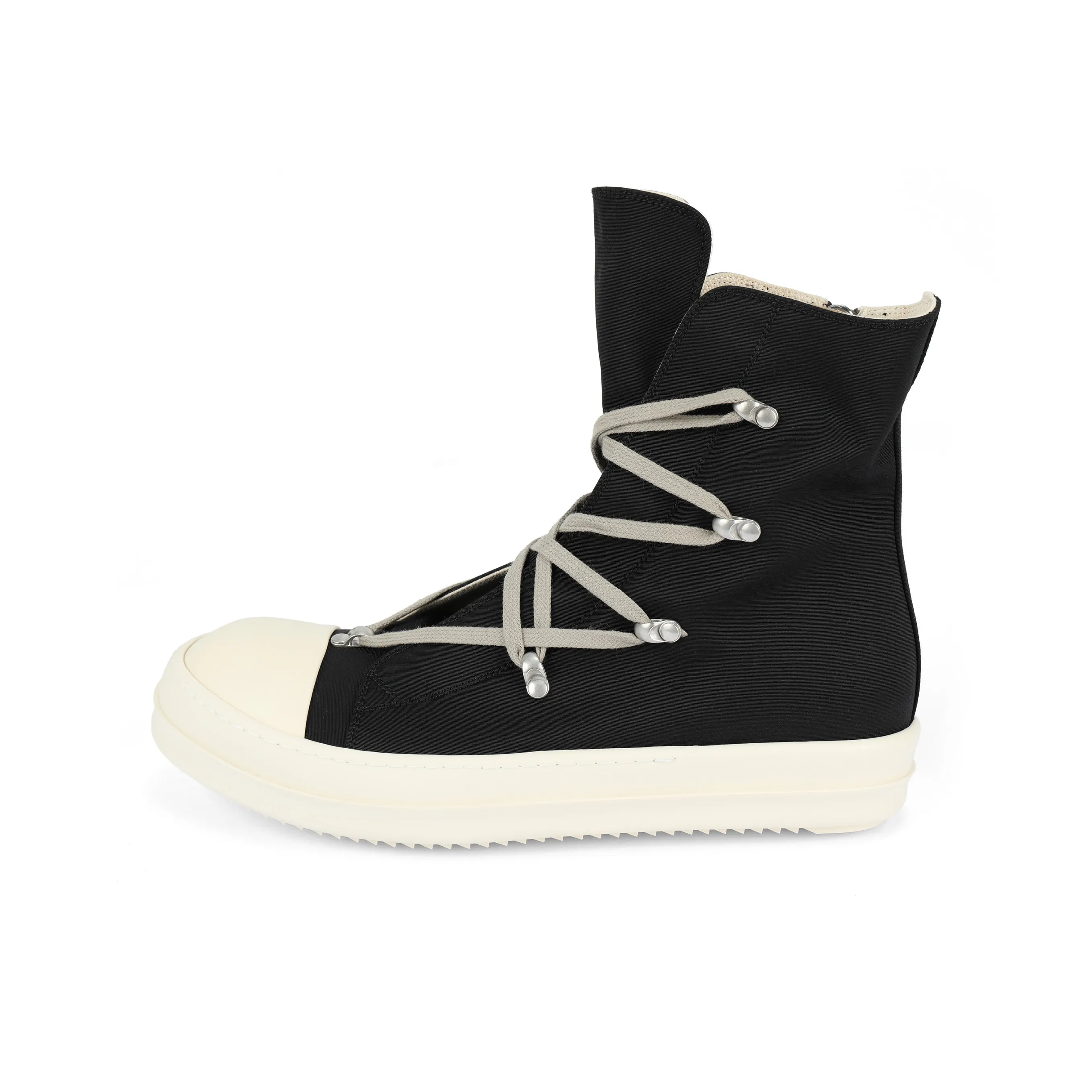 Rick Owens DRKSHDW Canvas Shoes Men High Top Black/White