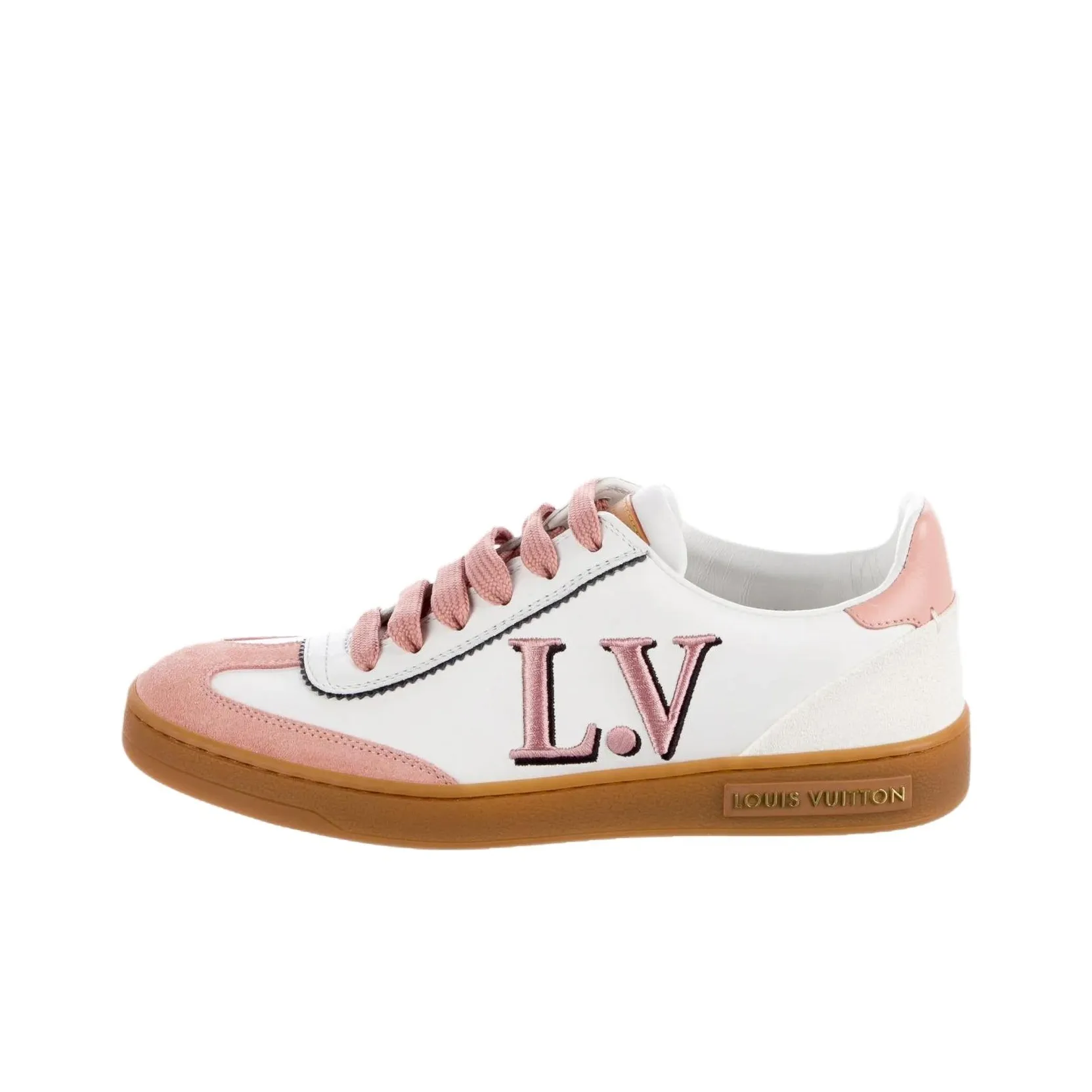 LOUIS VUITTON Frontrow Skateboard Shoes Women's Low Top Pink/White
