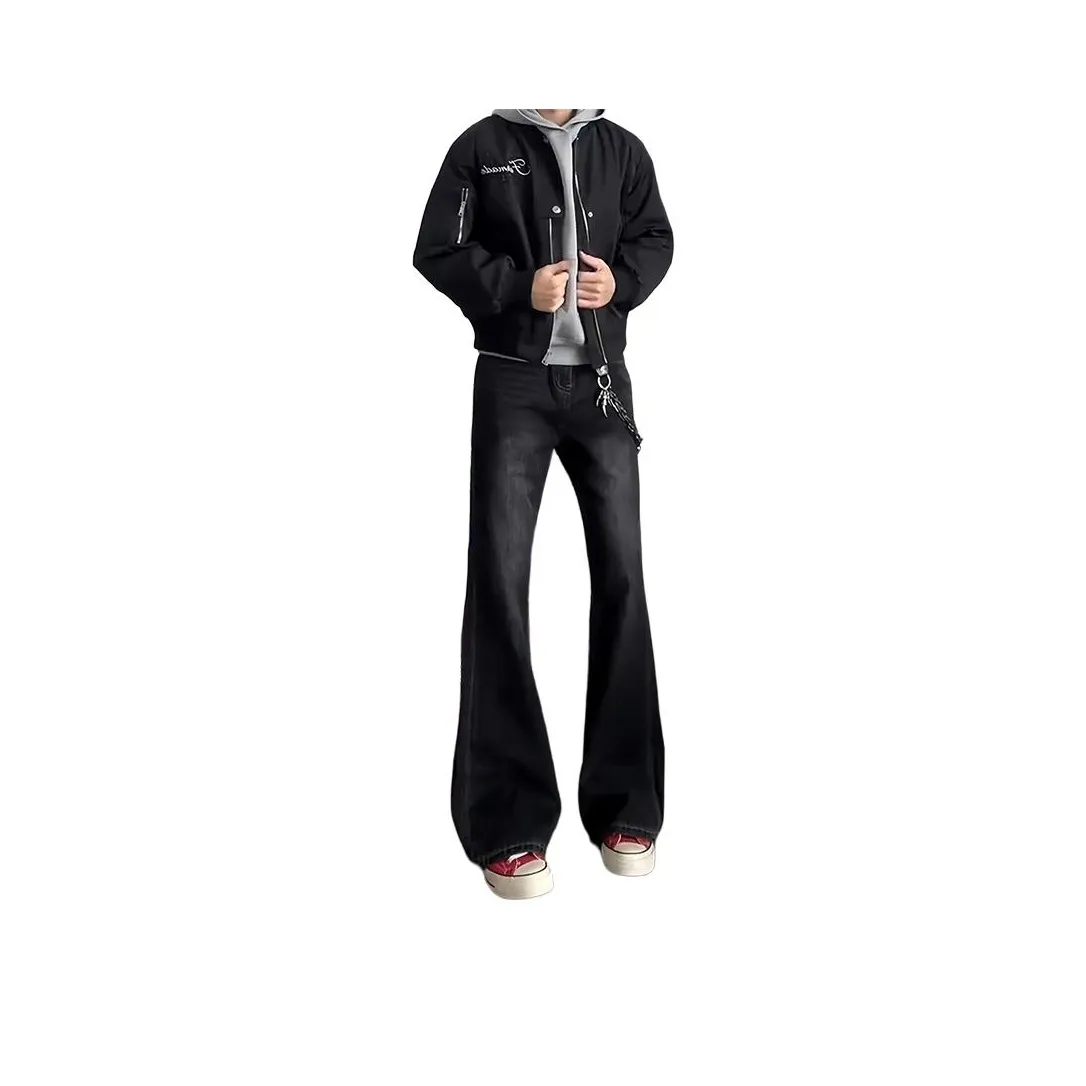 DAFK Вымытые Черные Мужские Джинсы