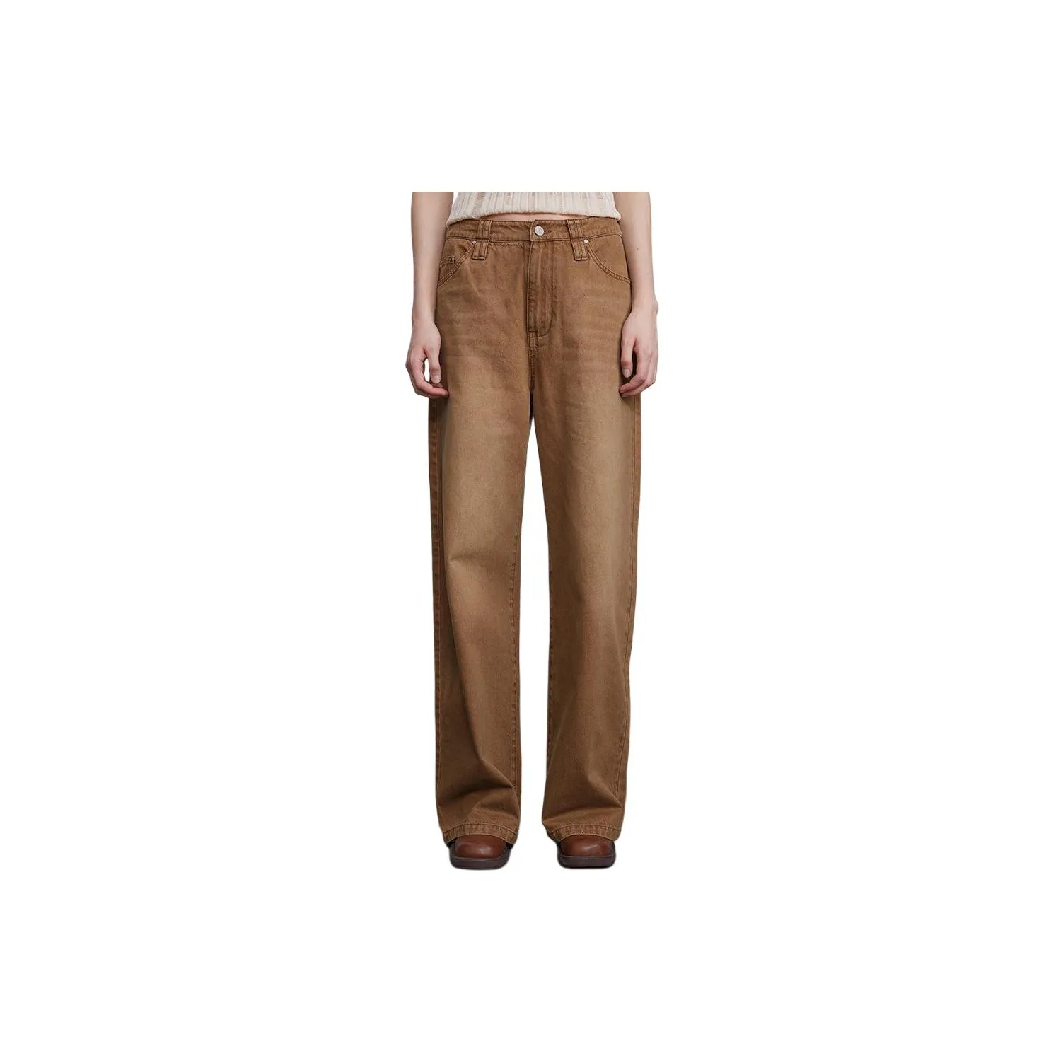 FABRIQUE Светло-коричневые Женские Джинсы