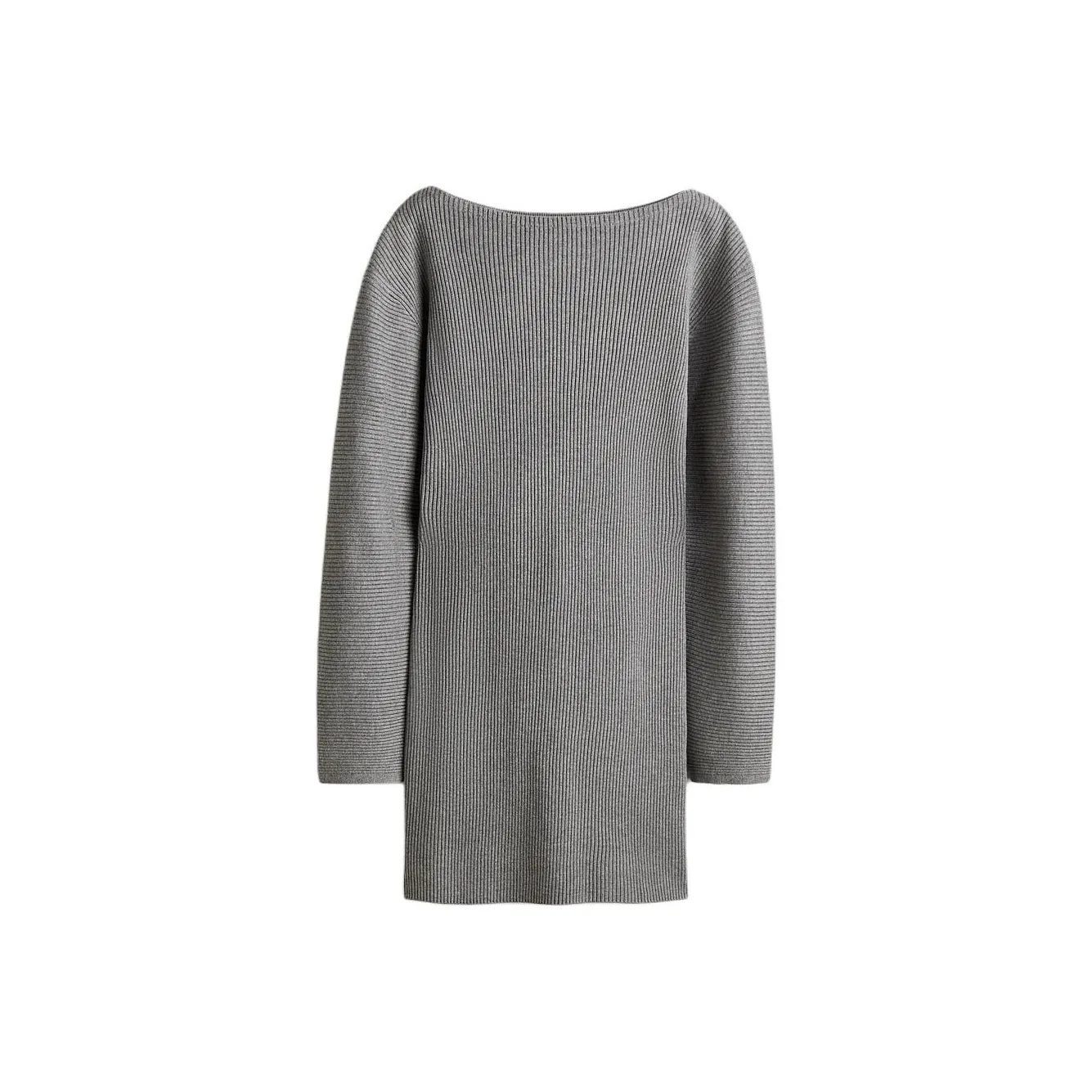 H M Смешанный Серый Женские Длинные Платья с Длинными Рукавами