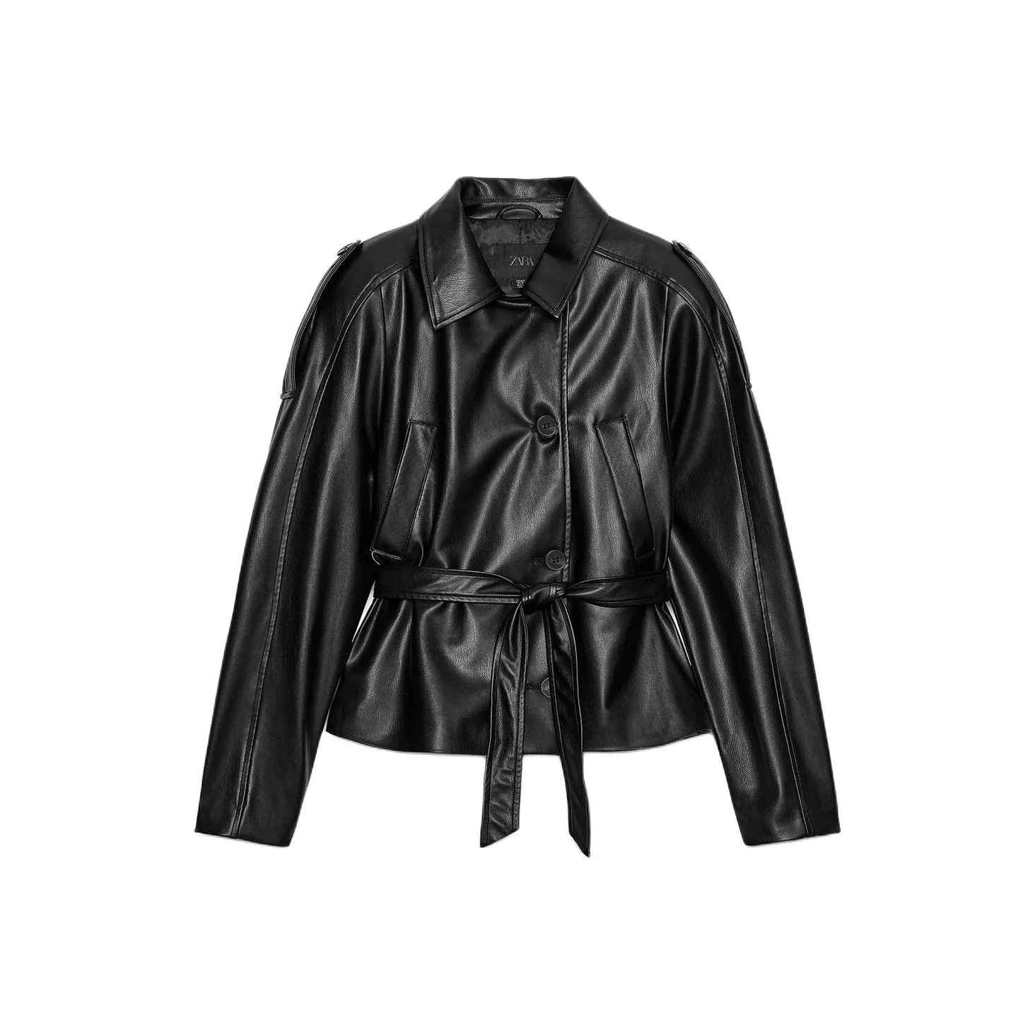 ZARA Черный Женский Тренч