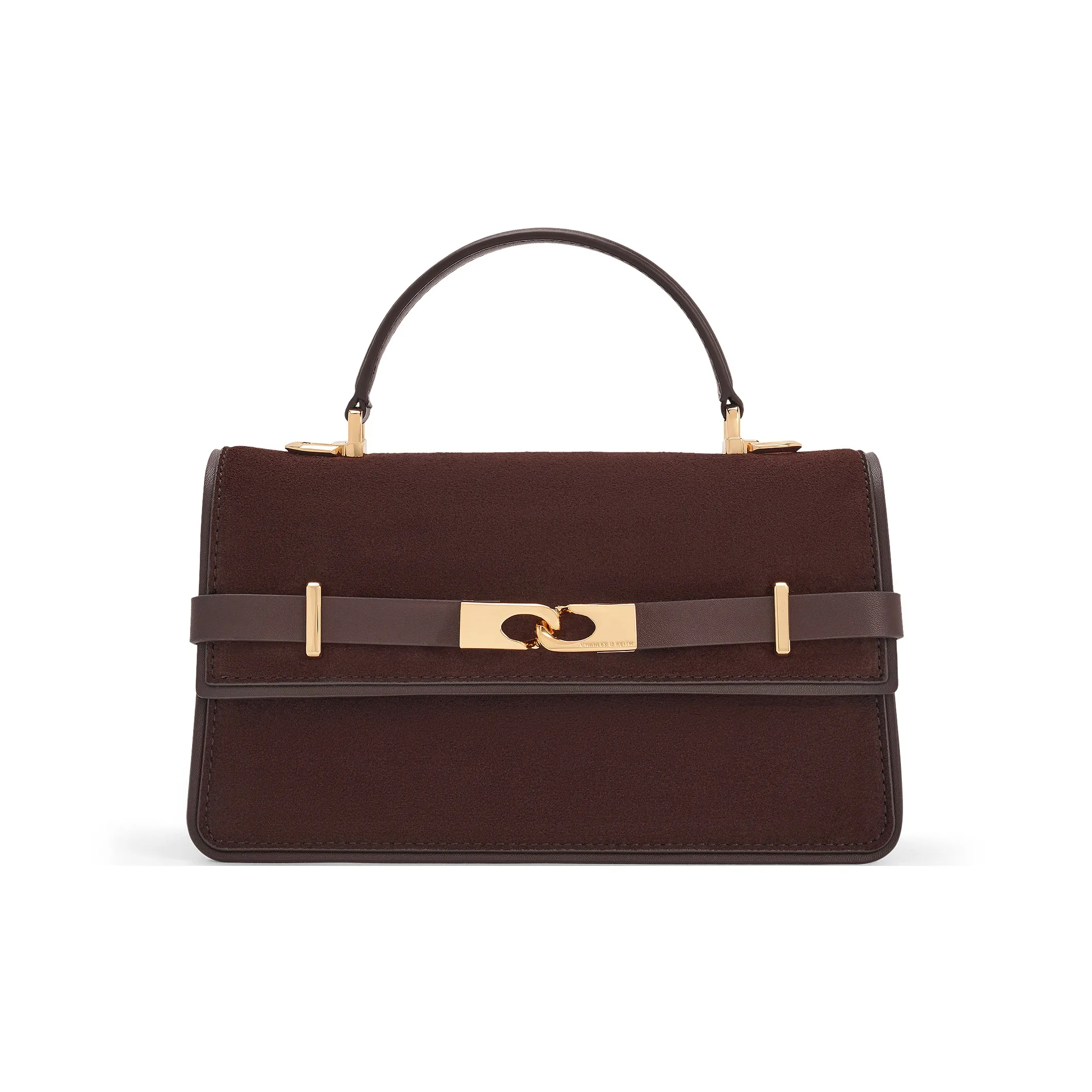 CHARLES KEITH Сумка из синтетической кожи маленькая женская кофейно-коричневая