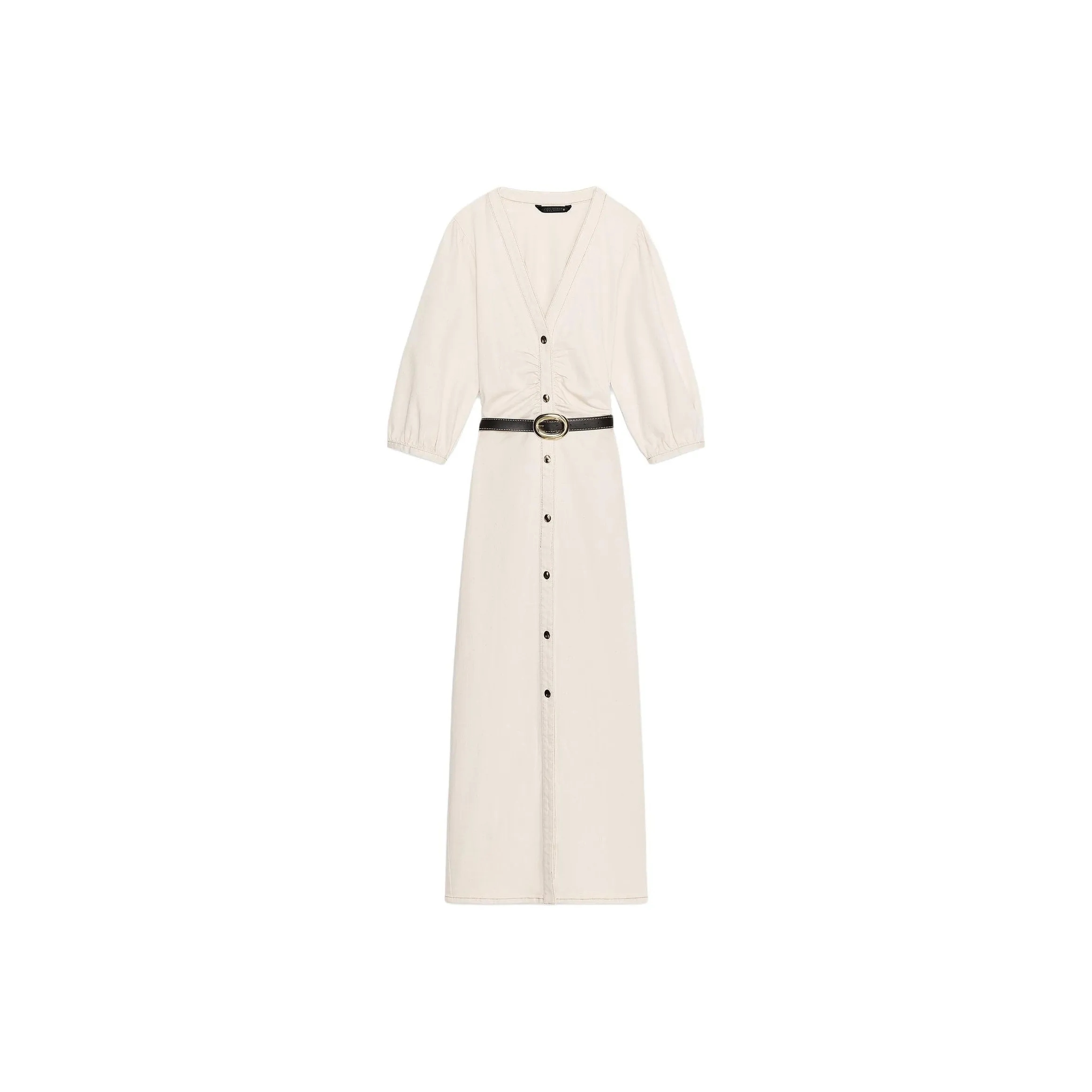 ZARA Длинное платье с длинными рукавами женское