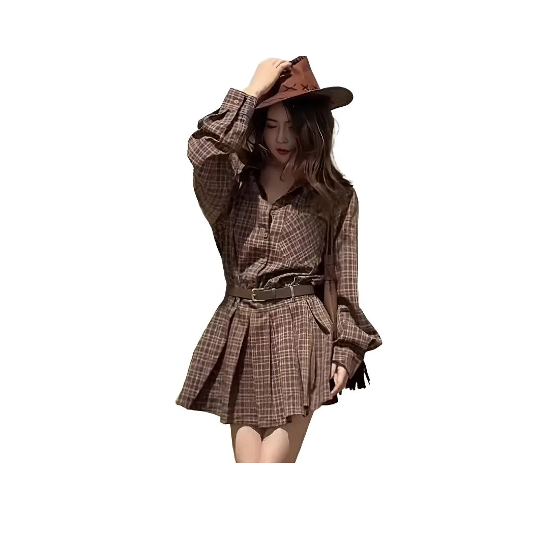 YINLEI Длинное платье с длинными рукавами женское