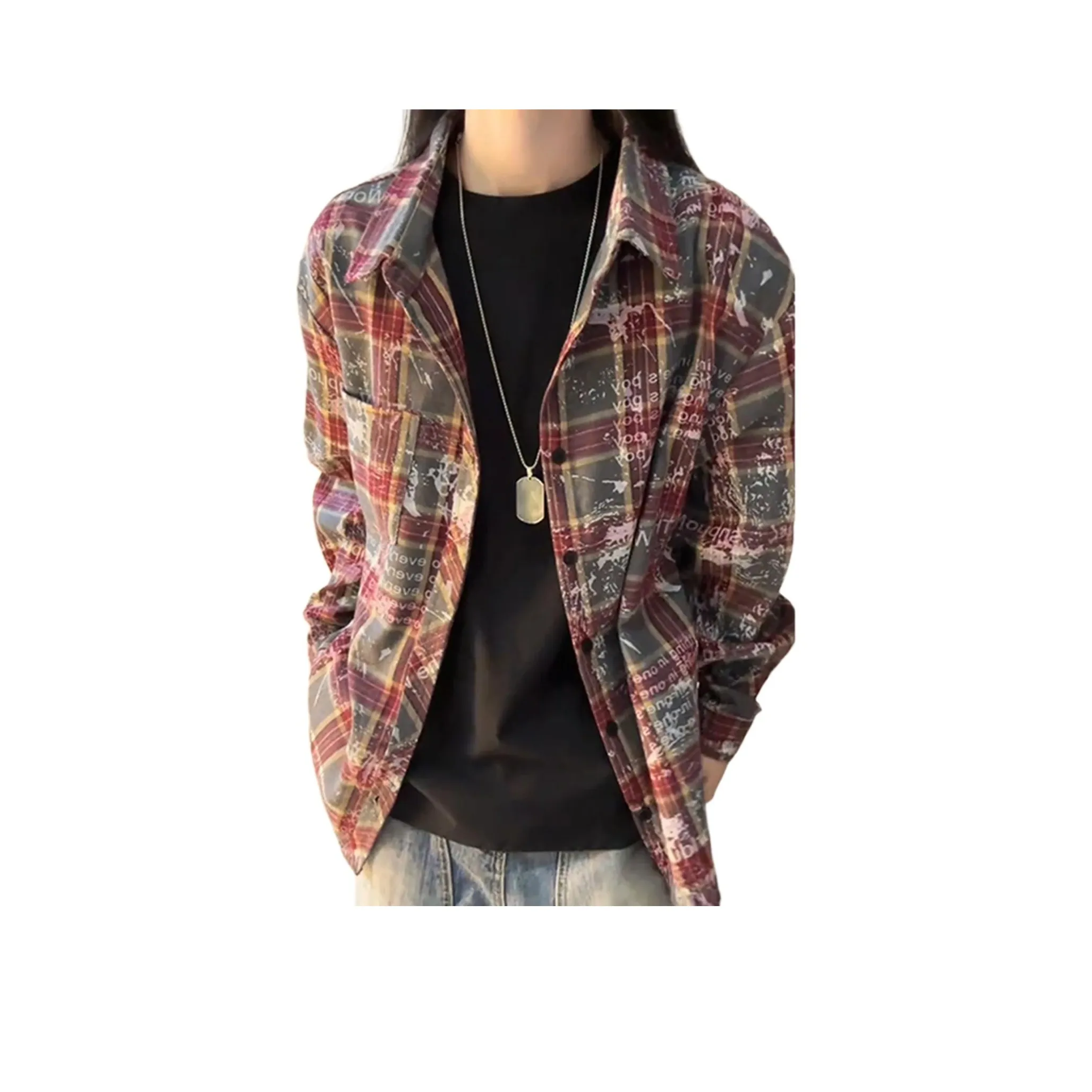 MORii Красная клетка Унисекс Рубашки