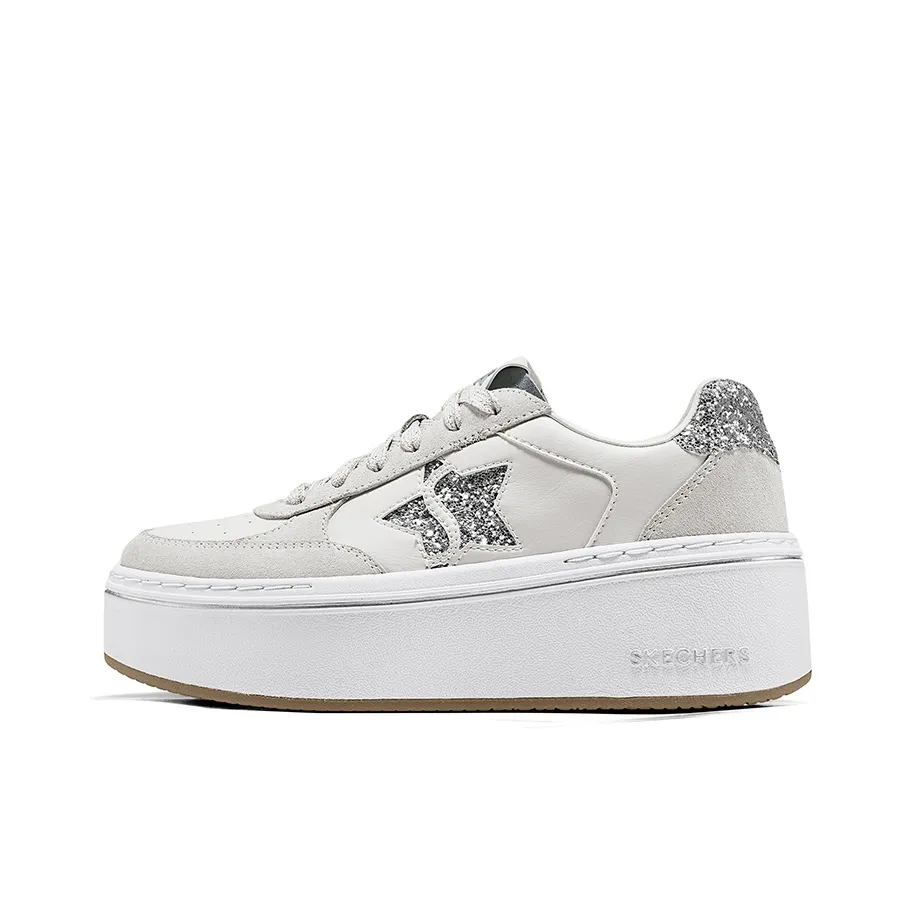 Skechers Paloma Low Топ Кэжуал Женские Белые Серебряные