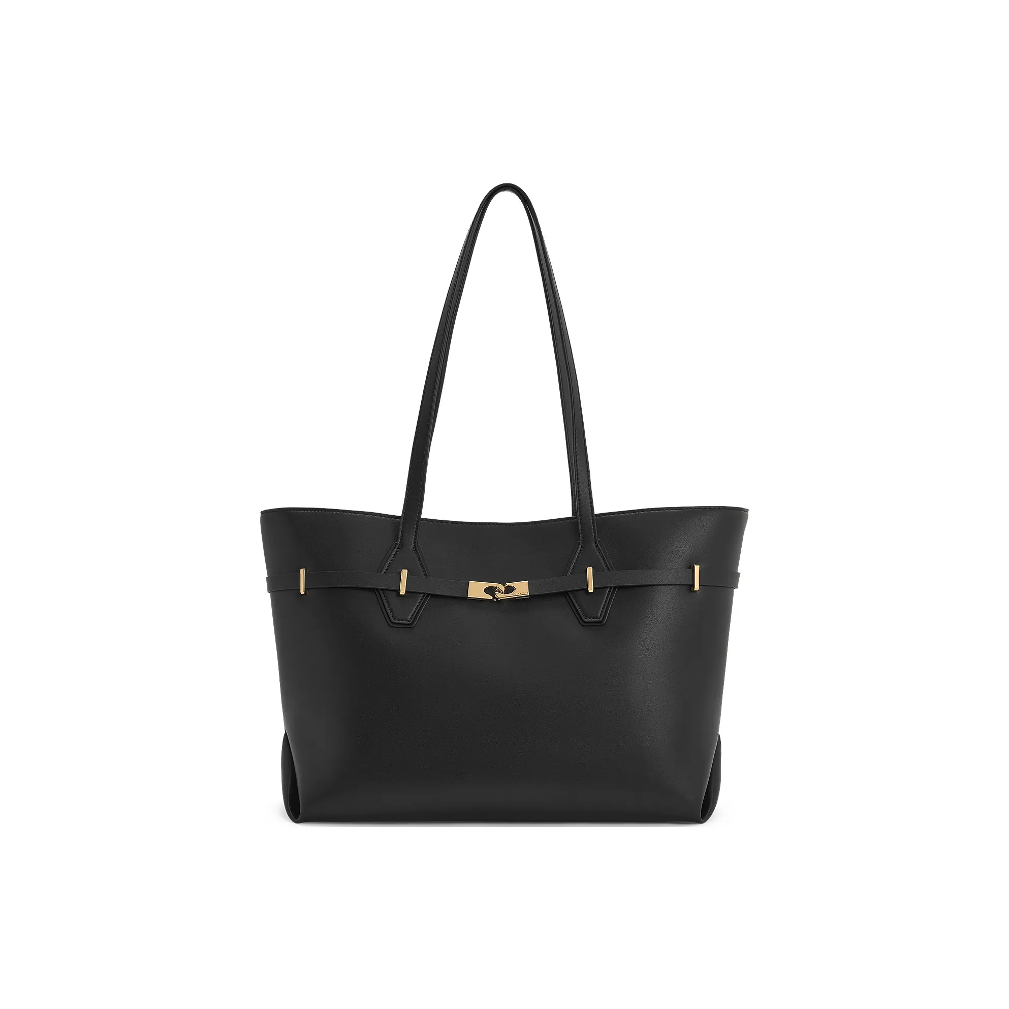 CHARLES KEITH ПУ (полиуретан) Сумка через плечо Большая Женская Черная