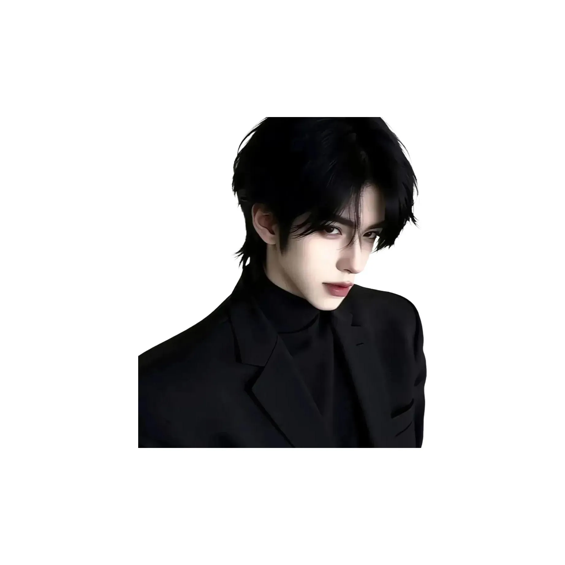 GLUNA Short Play Boss Differential Crushed Cover Forehead Lace Секция Мужской Короткие волосы Перука Высокая температура Пряжа