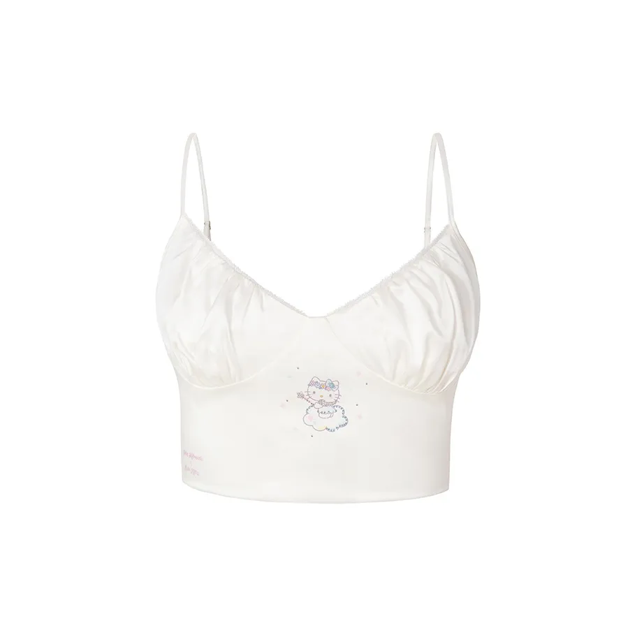 SILKY MIRACLE Айвори Топ на бретелях Женские Топы