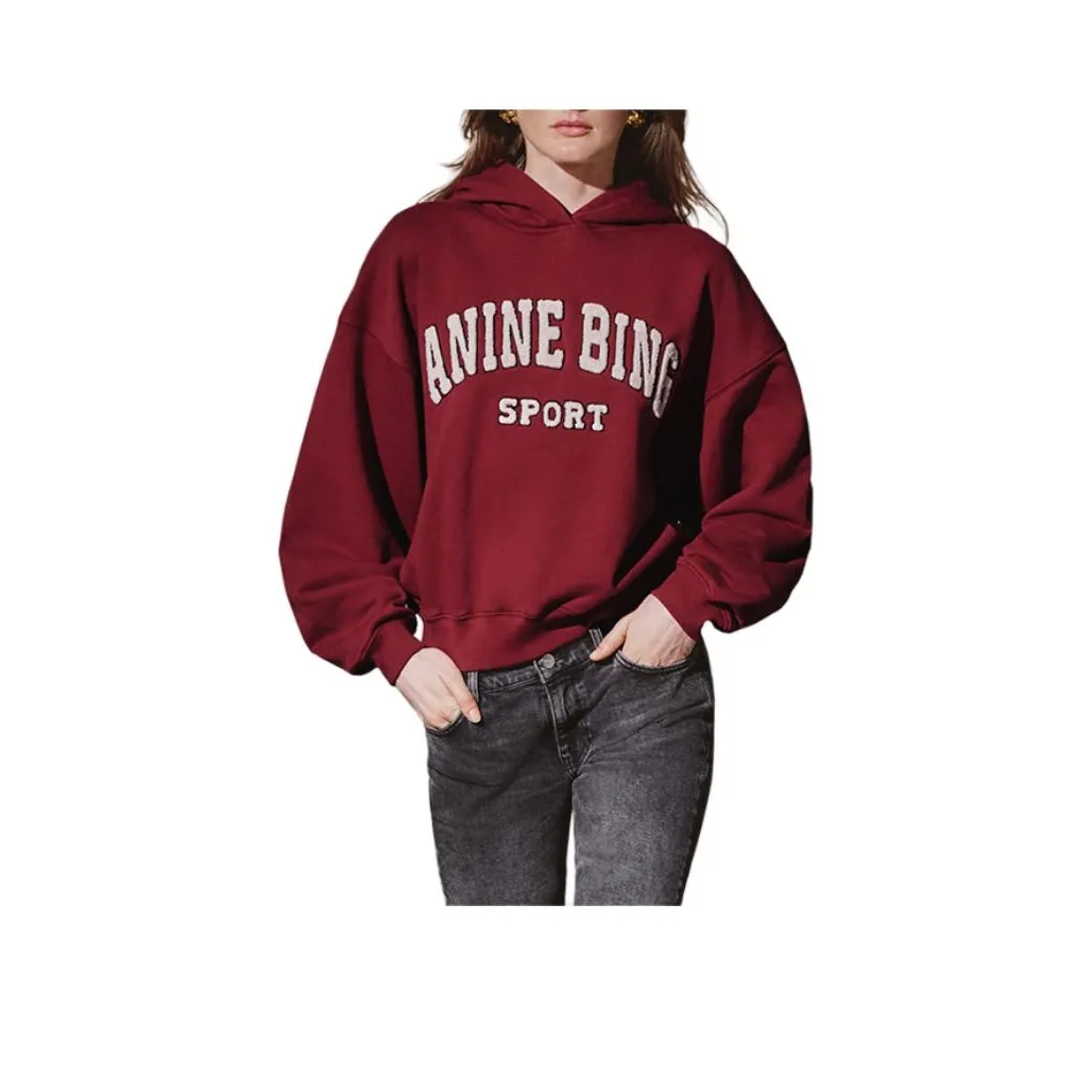 Anine Bing Темно-красные Женские Свитшоты