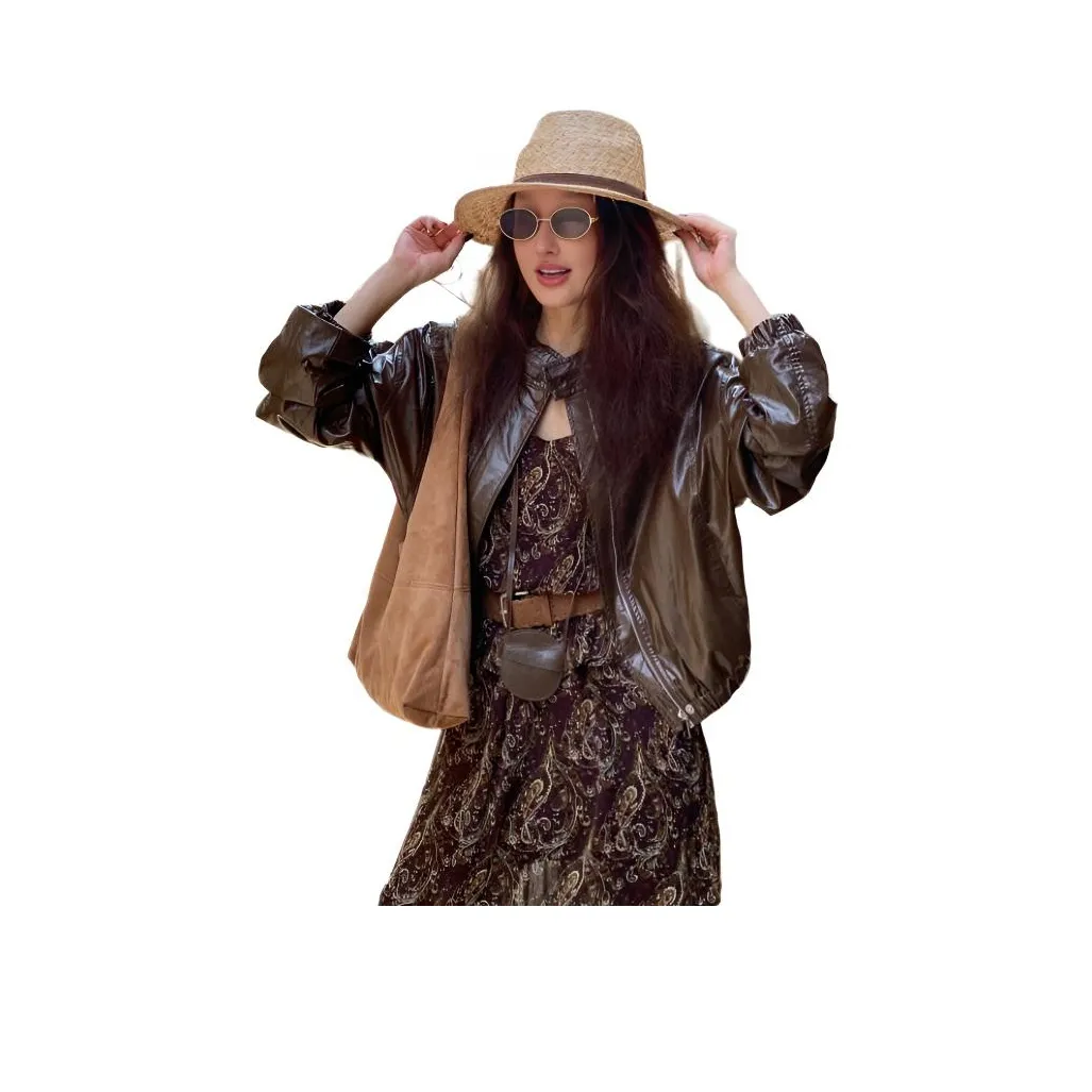 NANING9 Женские кожаные куртки