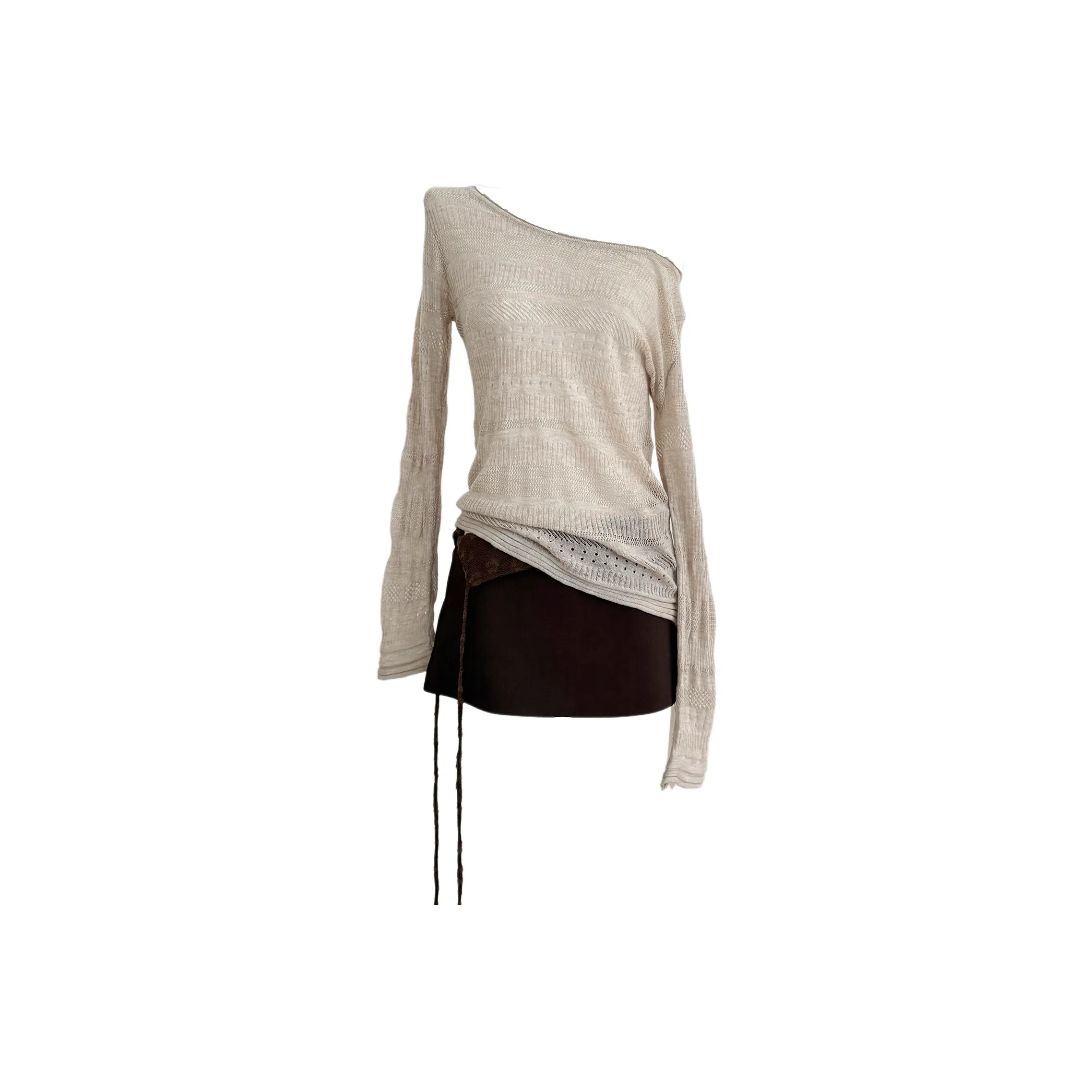 Udon House Трикотажная ткань Топ Юбка Женские Комплекты с юбкой