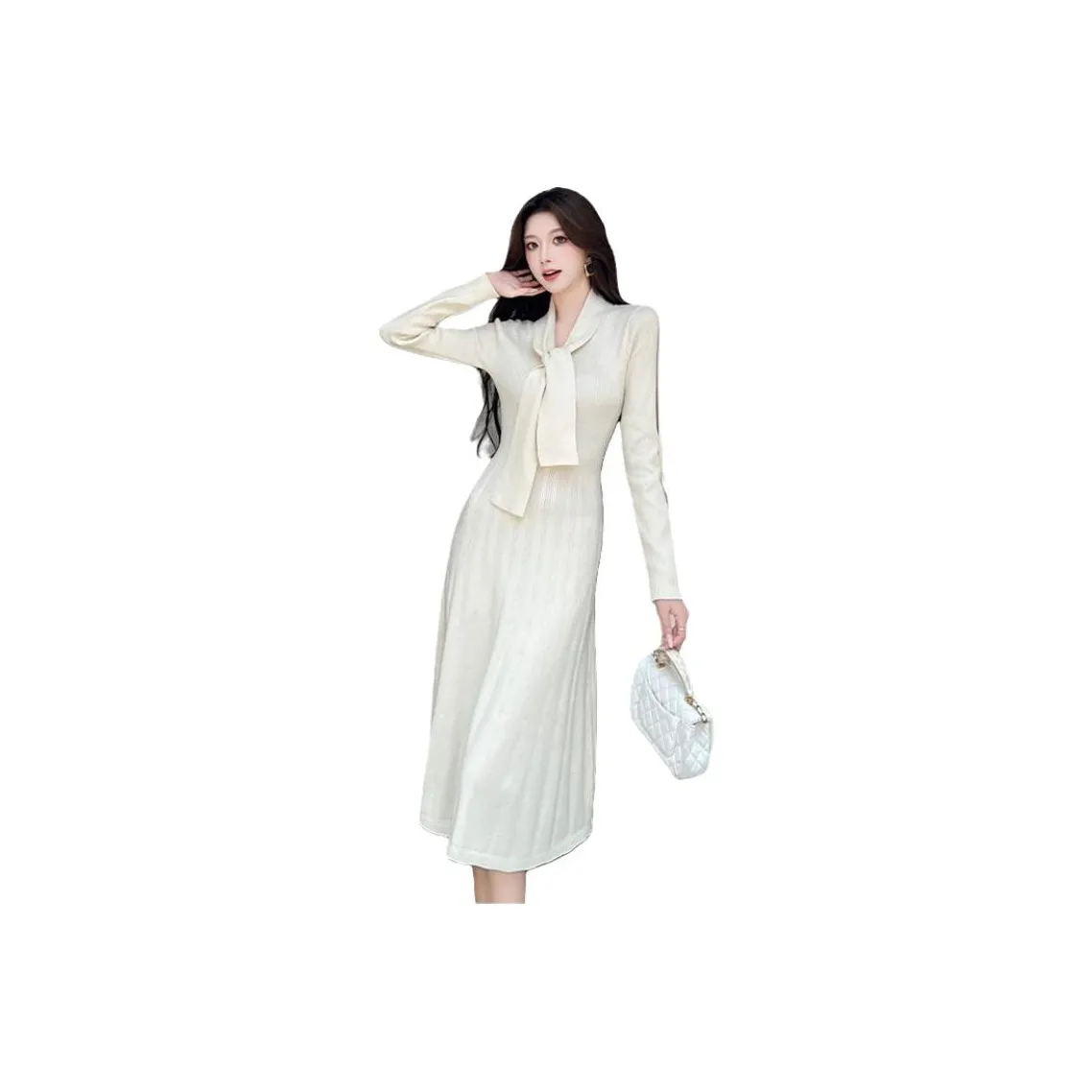 JOPPTI Длинное платье с длинными рукавами женское