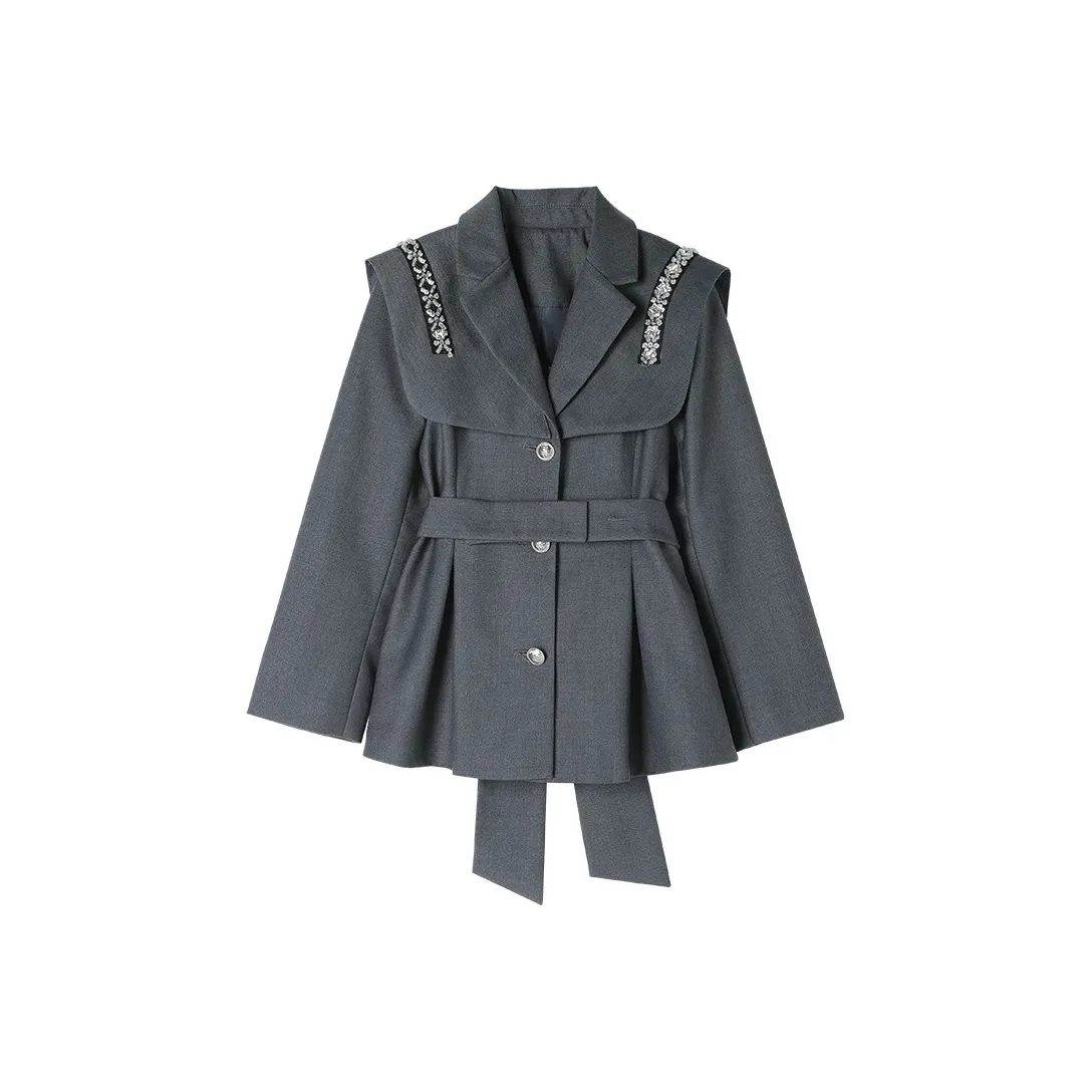 YUANYUAN GIRL Серый Одиночное Пальто для Девочки Kids Костюмы и Пиджаки