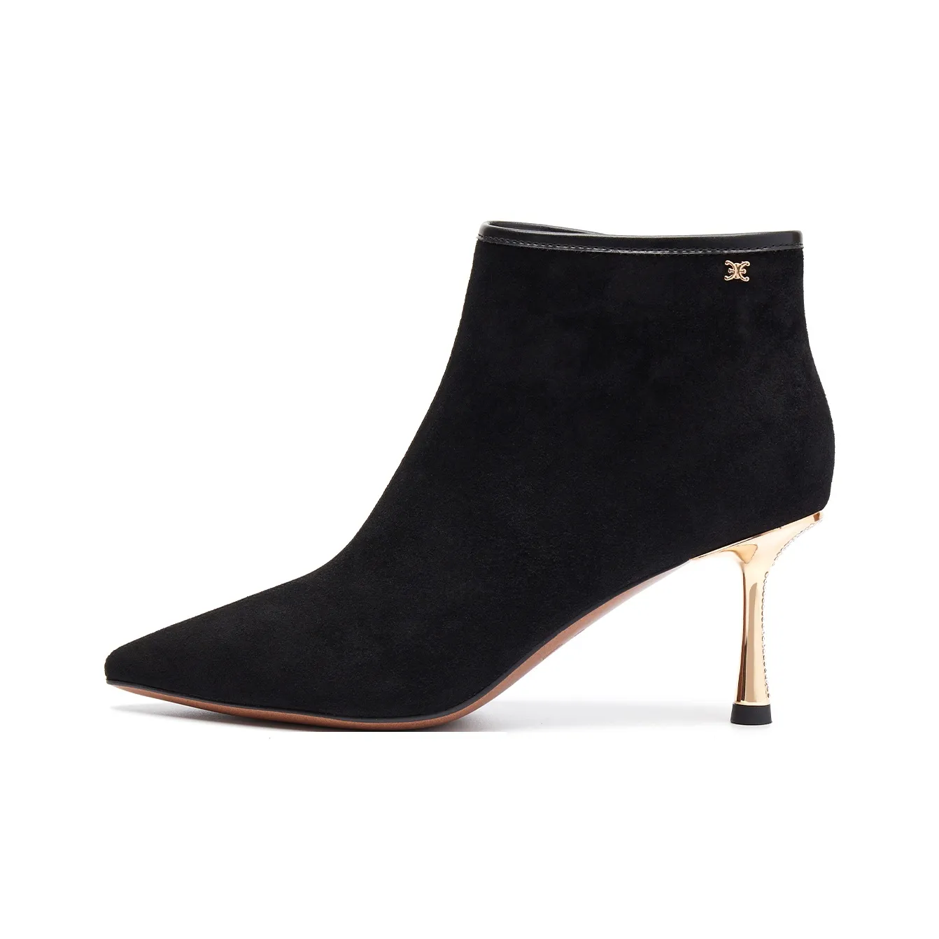 ELLE Заостренный носок Элегантность Высокие каблуки Ботильоны Женские 2025 Женские Ботинки