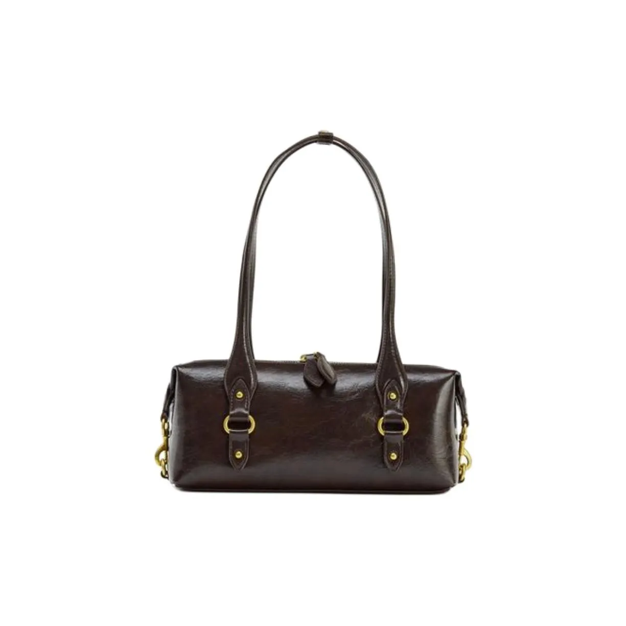 ZARA Полиуретан Сумка через плечо Женская Бордовый