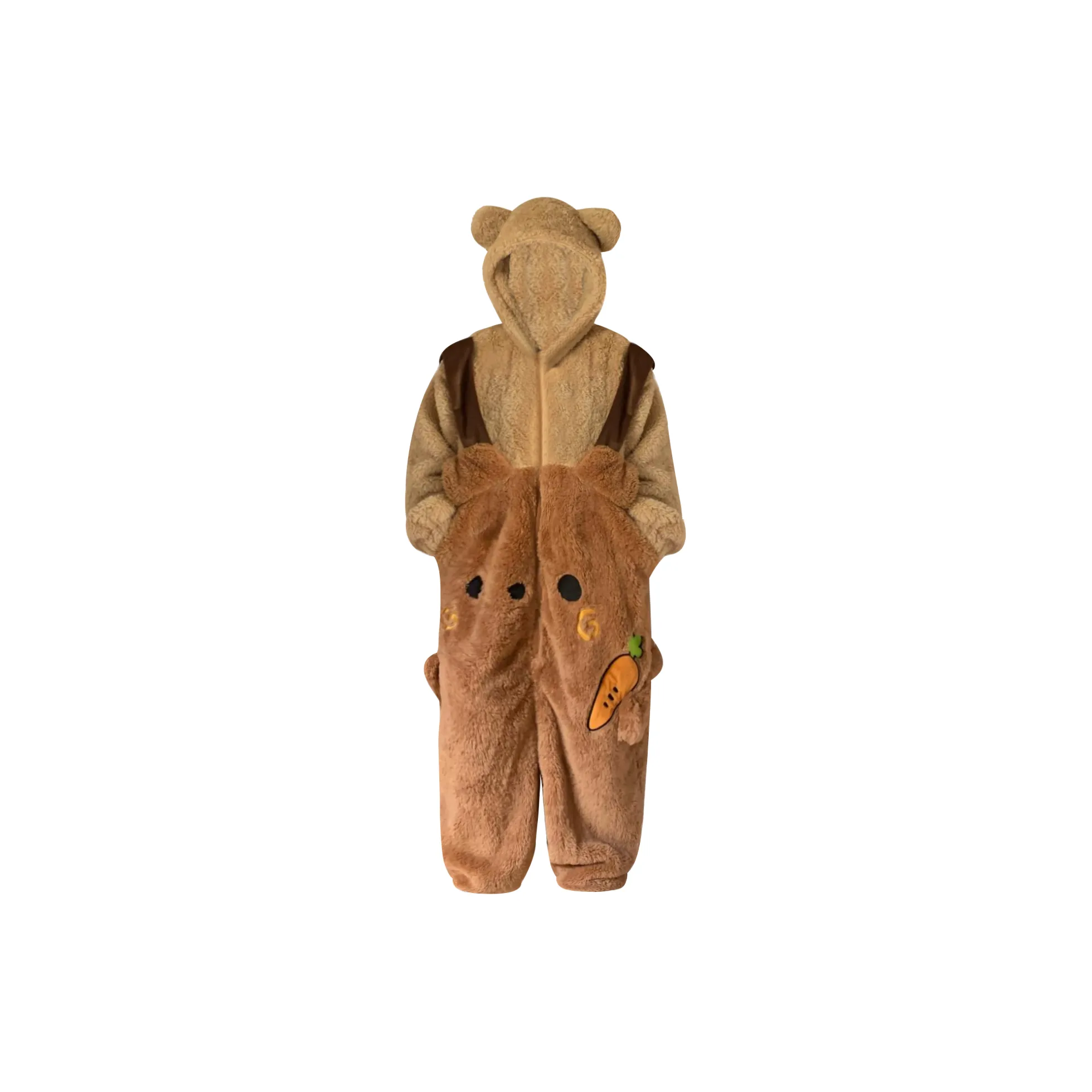 FOCOS STUDIO Морковный Медвежонок Сон Халат Женское Боди