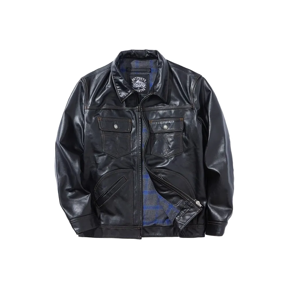 NUCLEAR EXPLOSION HUNTING Кожа Мотоцикл Куртка из кожи Мужская