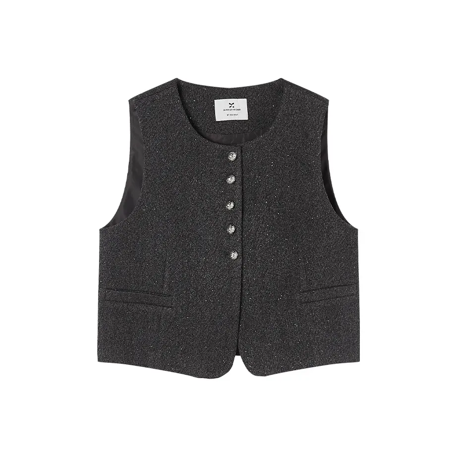 XIANGYING Жилет Средний Серый Женский