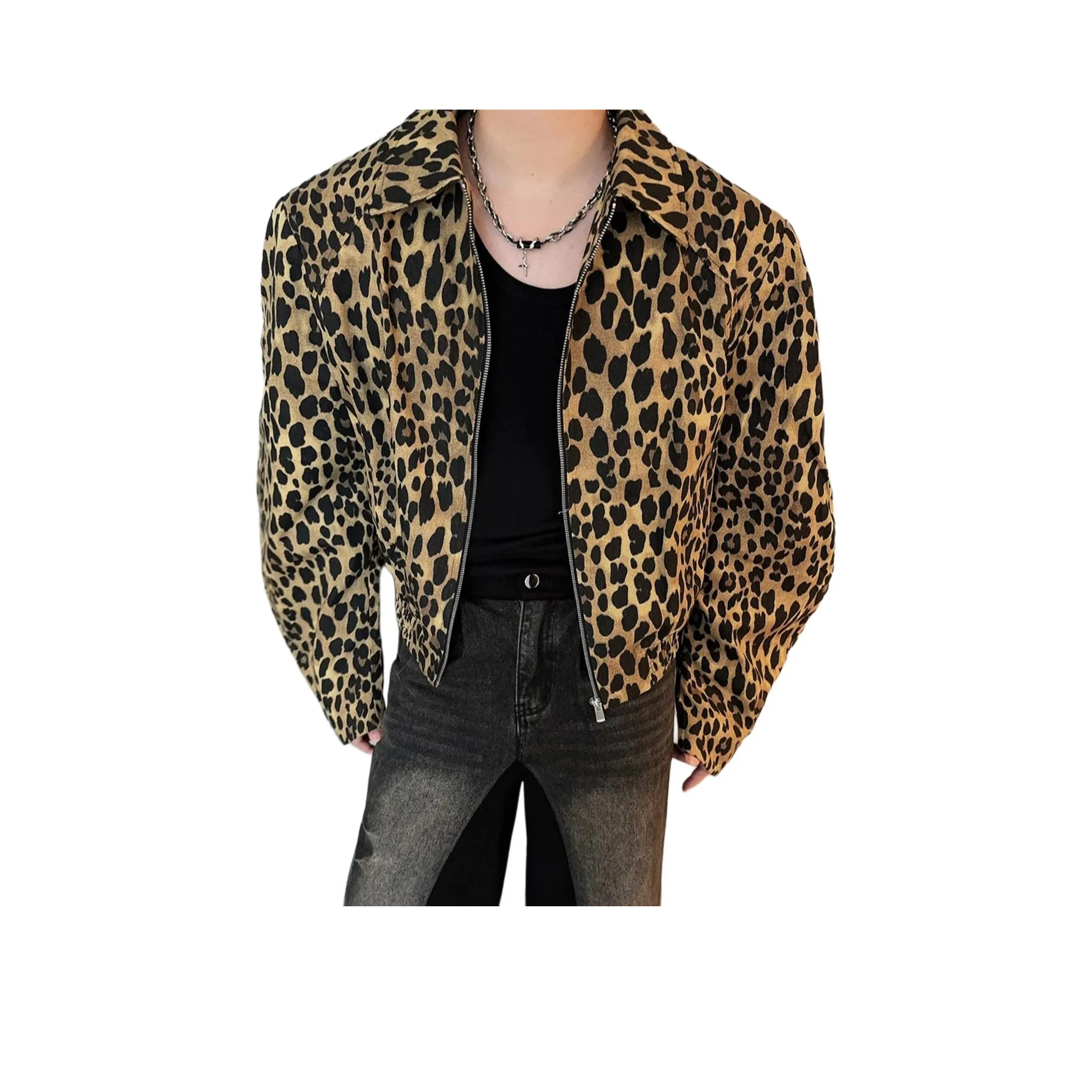 PISYPOX Леопардовый принт Унисекс Куртки
