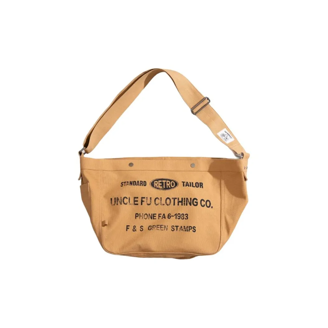 VIHUS Холст Сумка через плечо Сумка на плечо Мужская Абрикосово-желтая