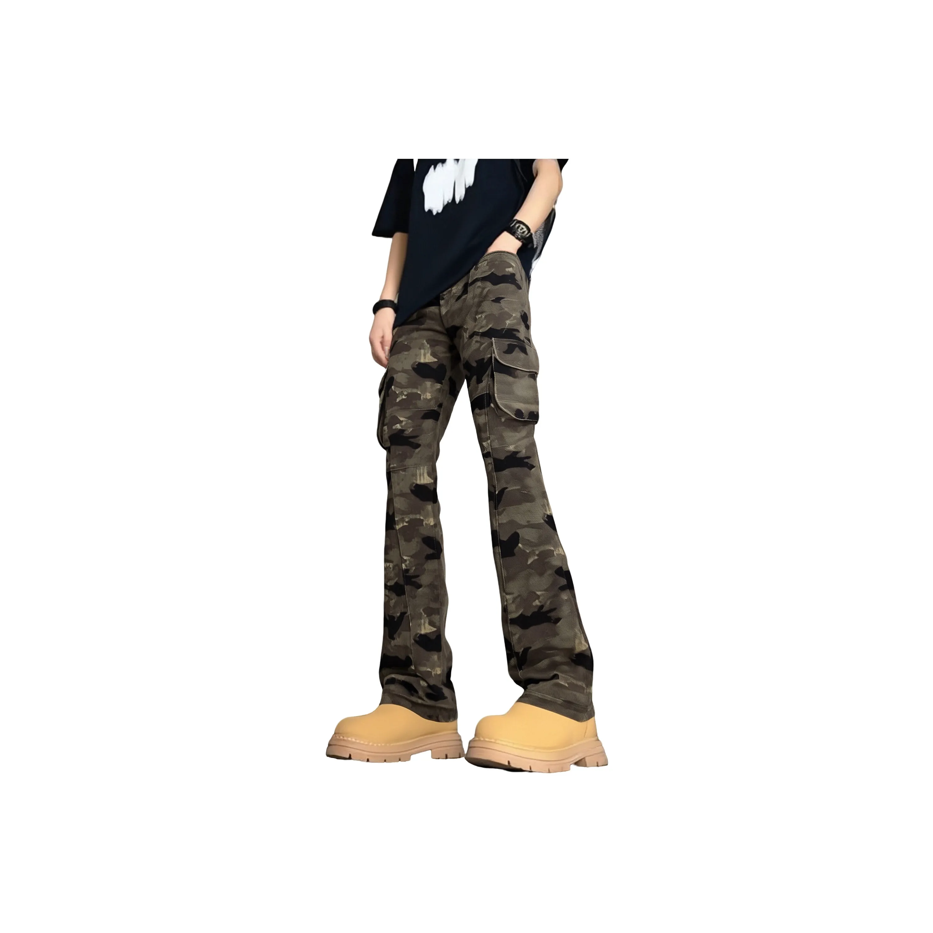 Menglaini Камуфляж Унисекс Джинсы