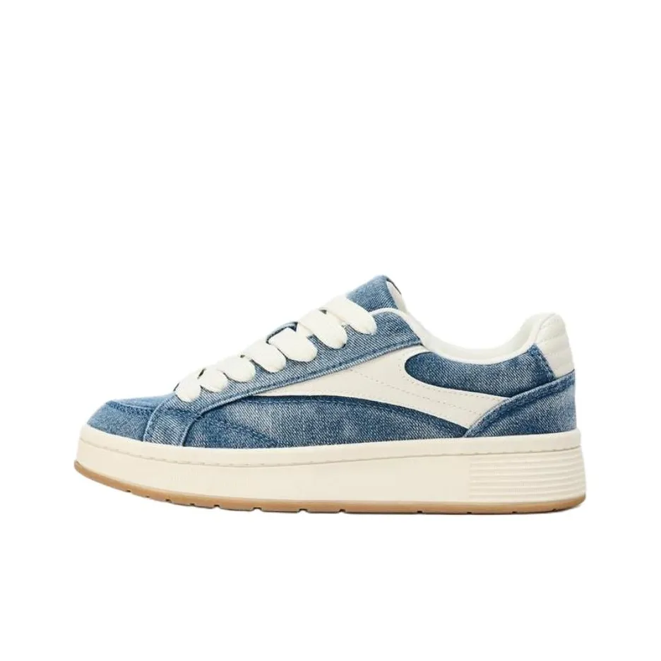 ZARA Низкие кроссовки для скейтбординга женские синие