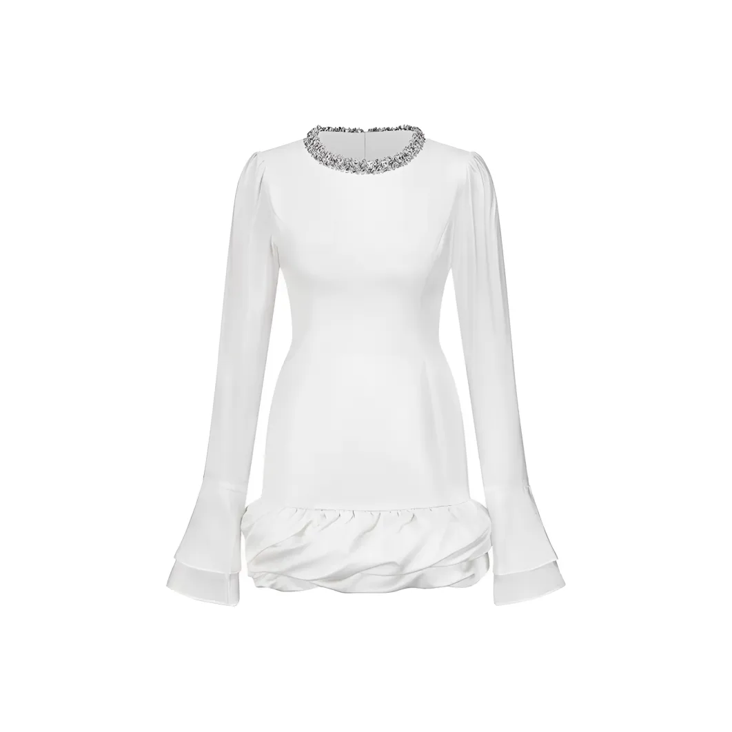 Icicofficial Длинное платье с длинными рукавами женское