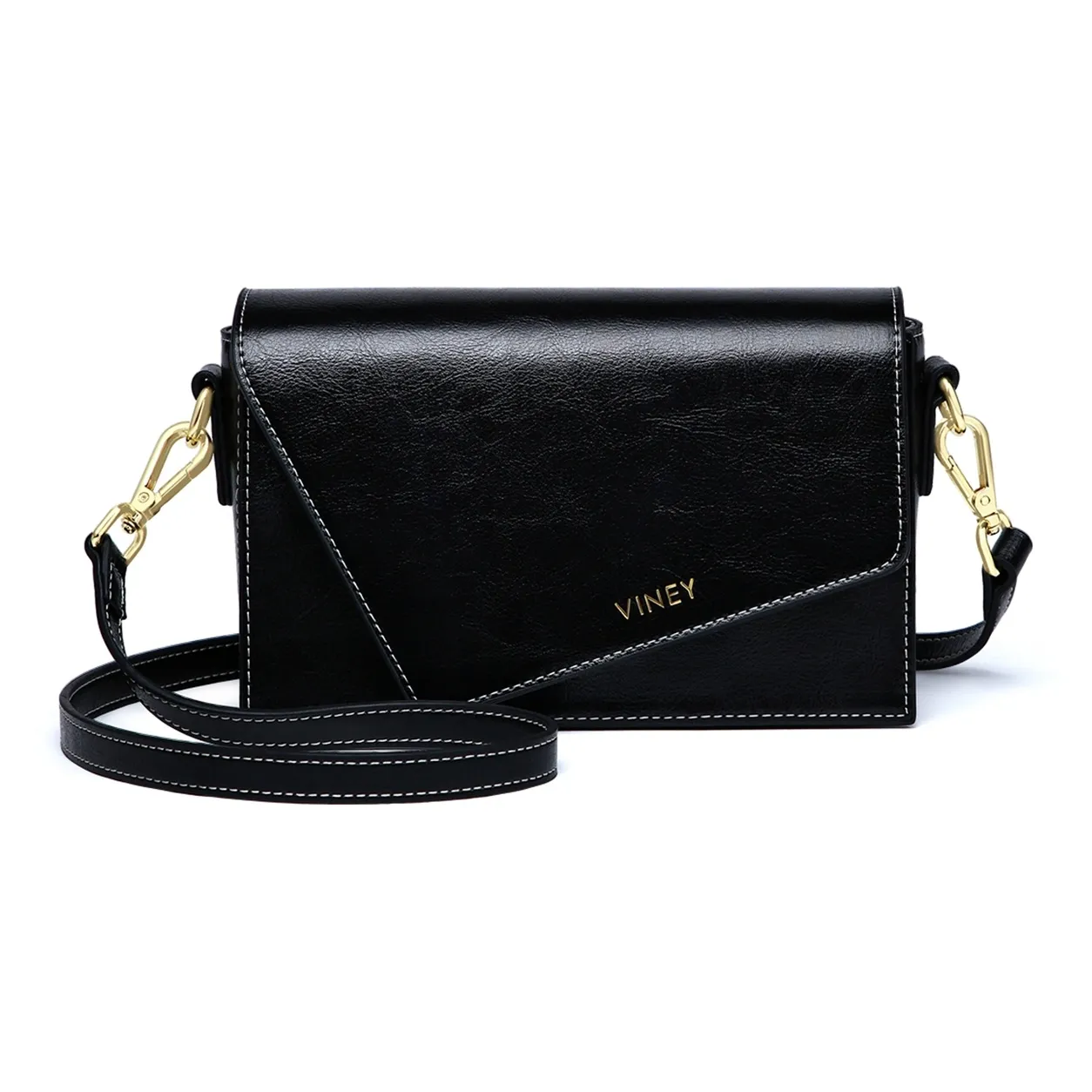 VINEY Сумка через плечо из коровьей кожи женская черная