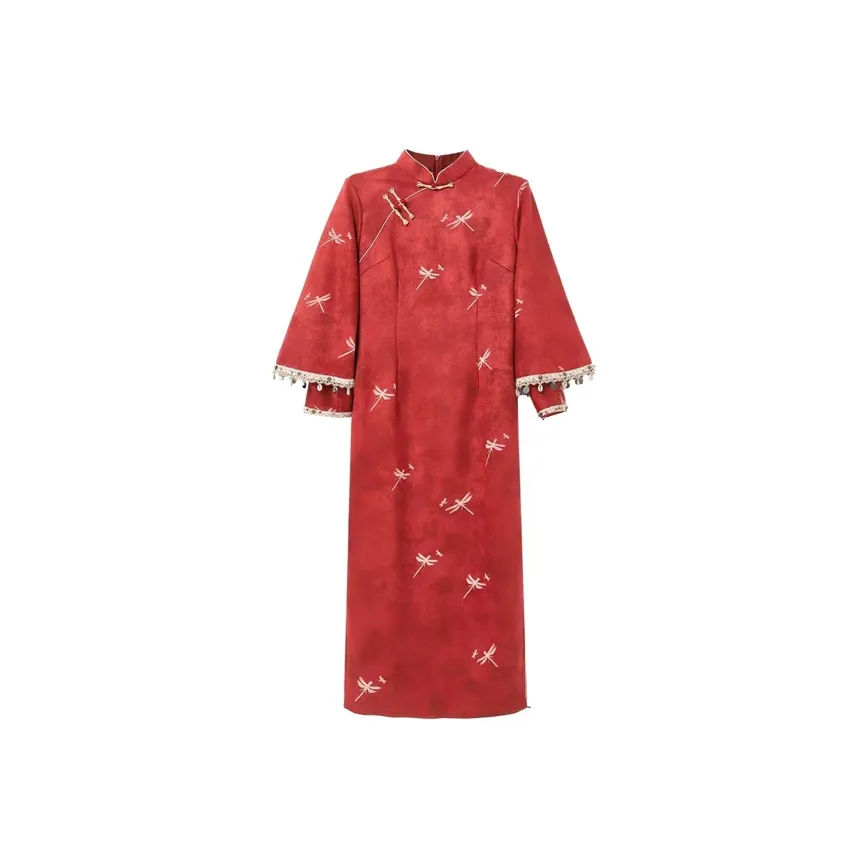 COVT Длинное платье с длинными рукавами женское