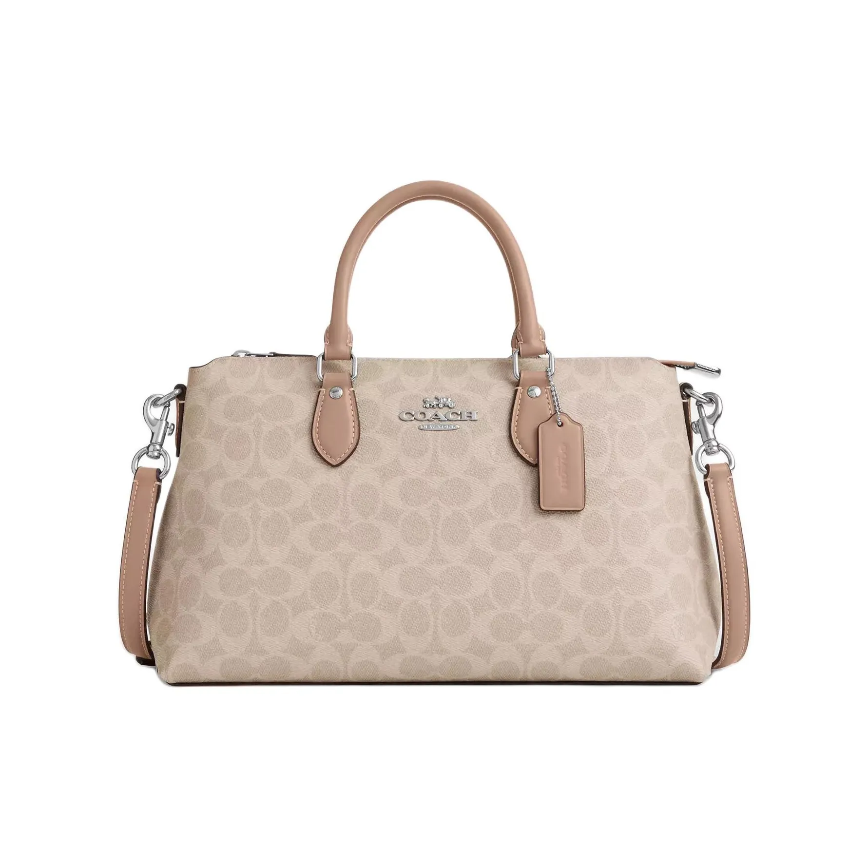 COACH ПВХ Сумка через плечо Сумка Большая Женская Хаки