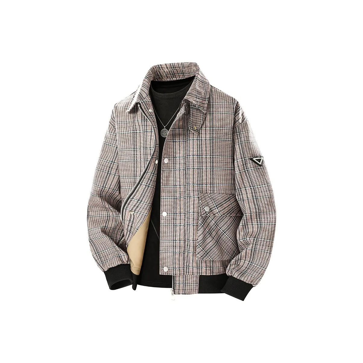 PGNC Куртка Весенний Осенний Большой Размер Мода Уличная Одежда Нишевый Пальто Унисекс