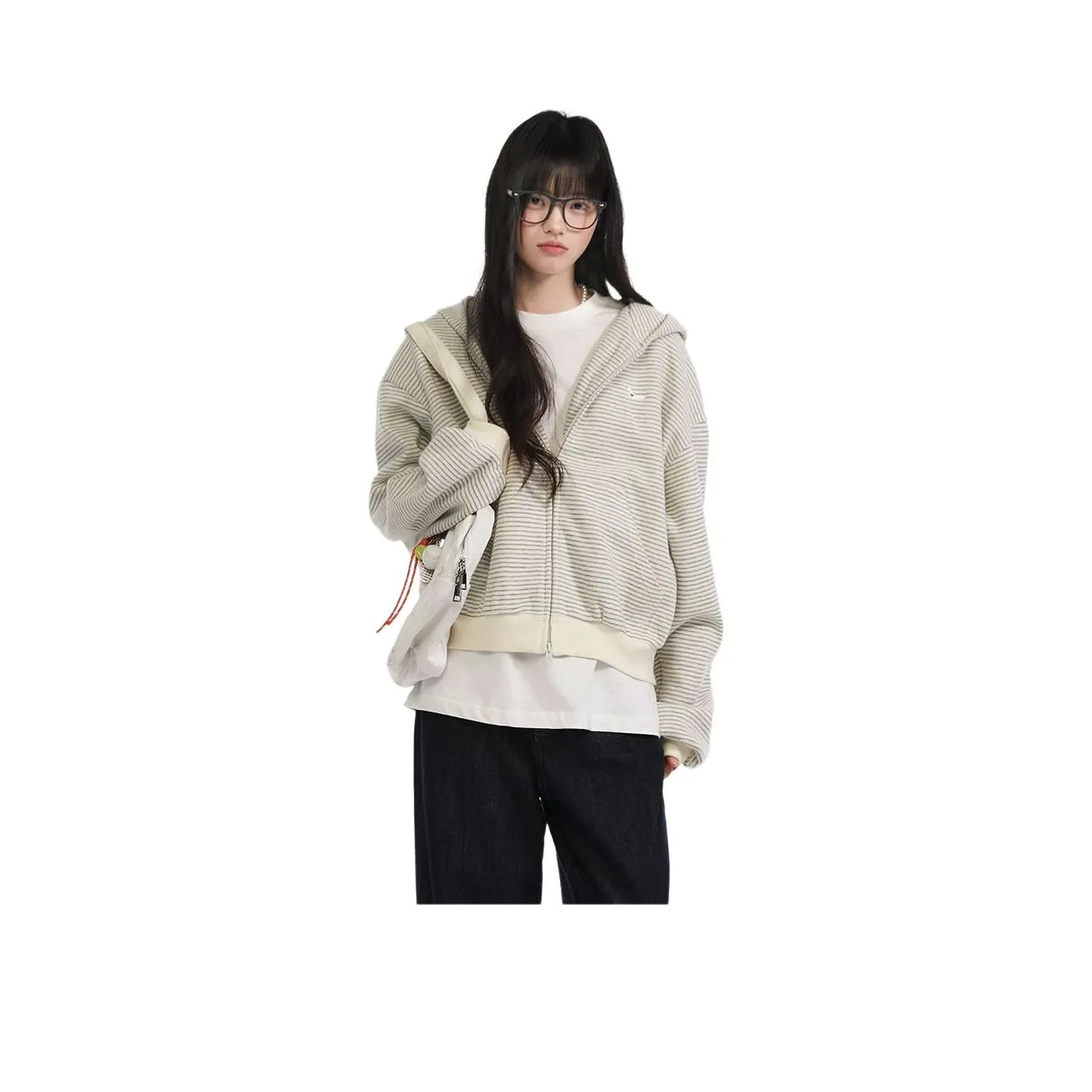 ZUKIZUKI Длинный рукав флисовая подкладка худи и свитшоты для женщин