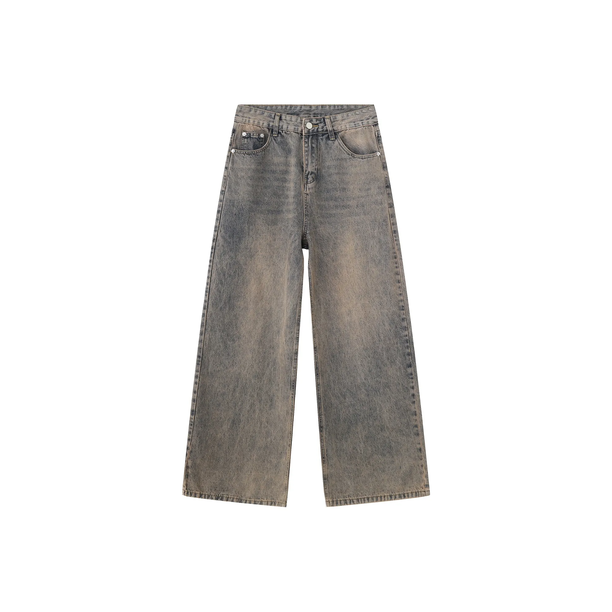 MAISON VINSON Ржаво-желтые унисекс джинсы