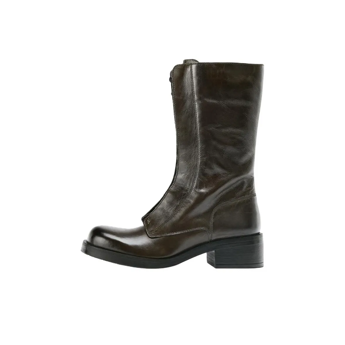 ZARA Ботильоны 4,5 см Женские Хаки Зеленый