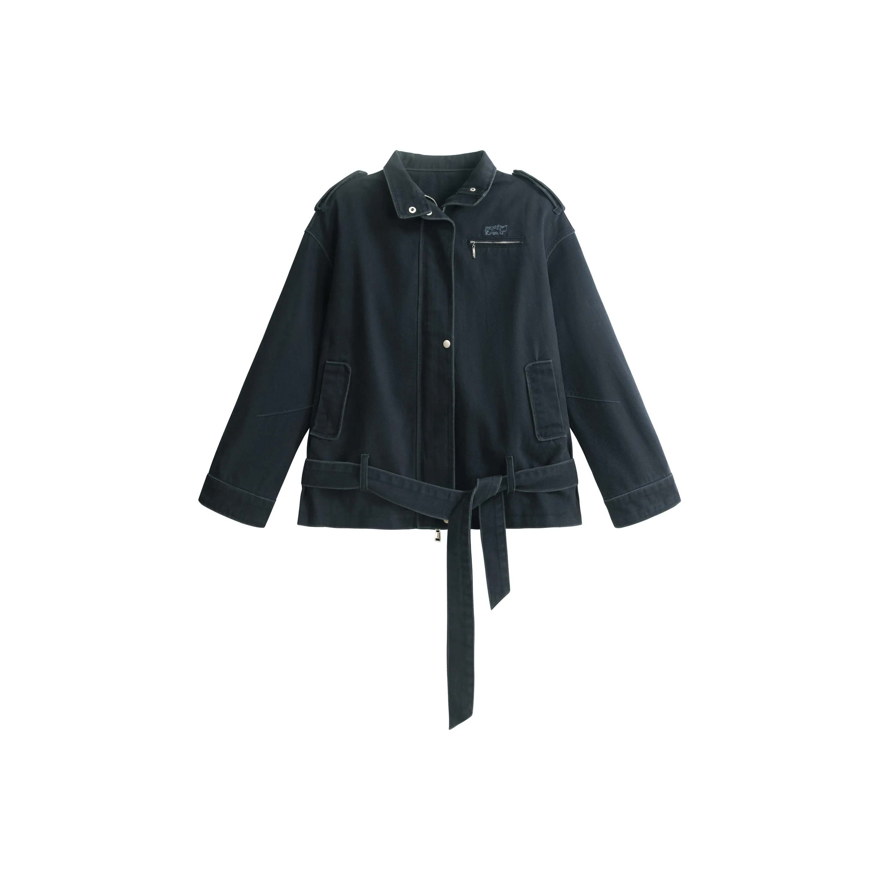 UNIFREE Темно-синий женский джинсовые куртки