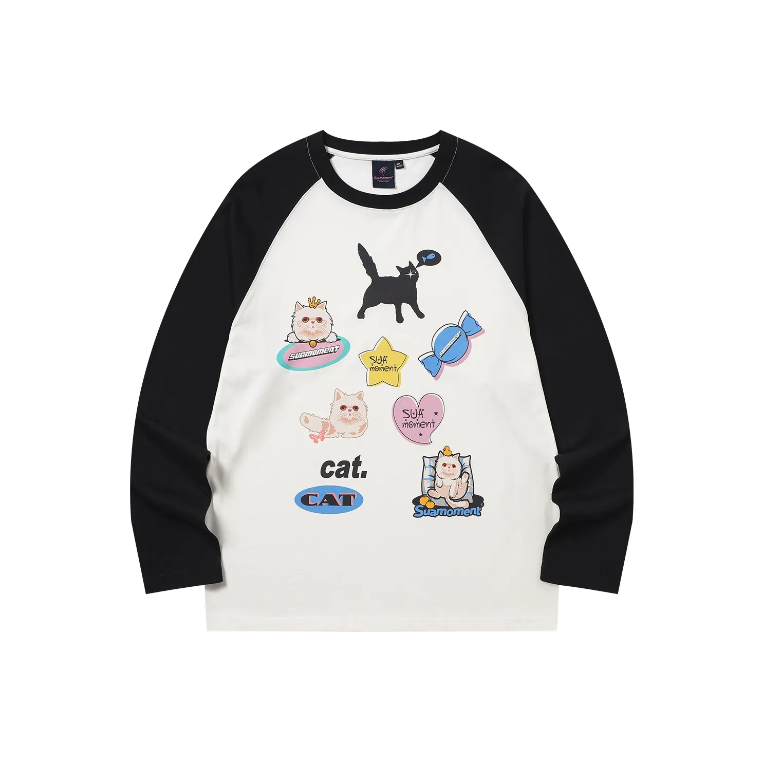 Suamoment Длинный рукав Т-рубашка Унисекс