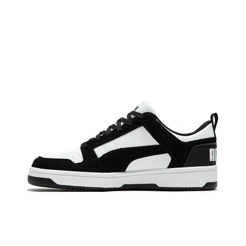 PUMA Rebound Layup Skateboard Shoes Unisex Low Top Black/White