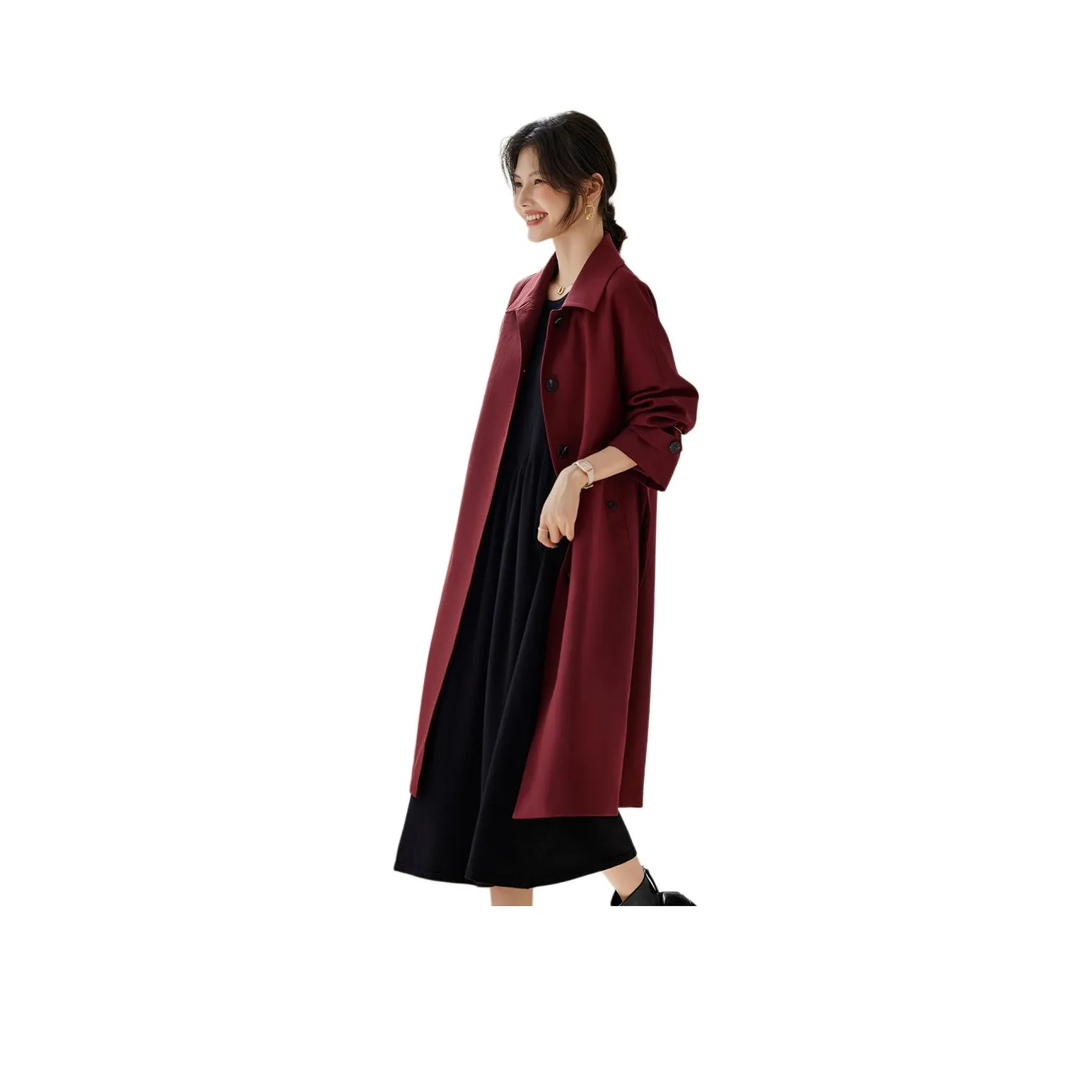 Still Quiet Тренчкот Женский Кирпично-Красный