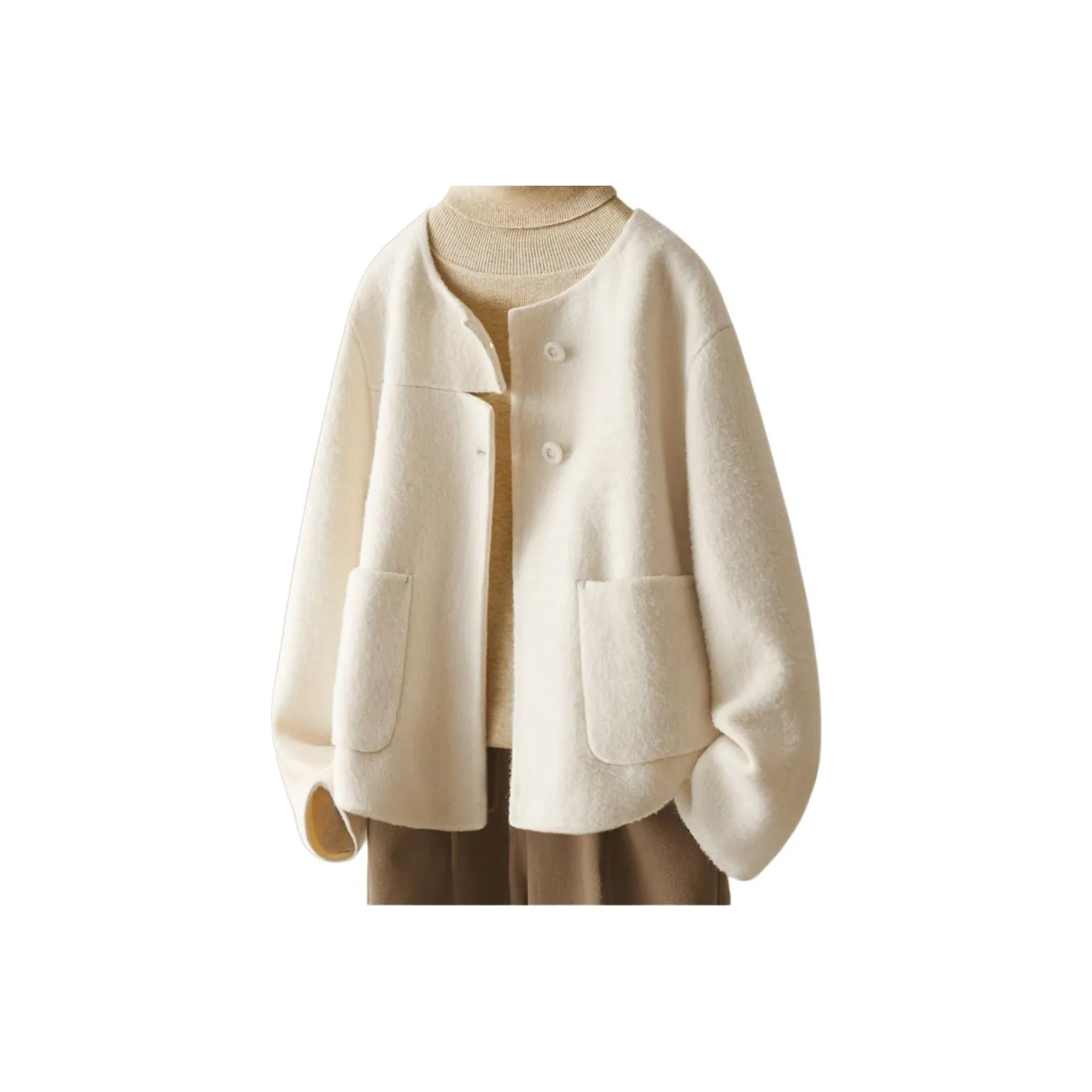 IHIMI Звезда Экрю Женское Пальто