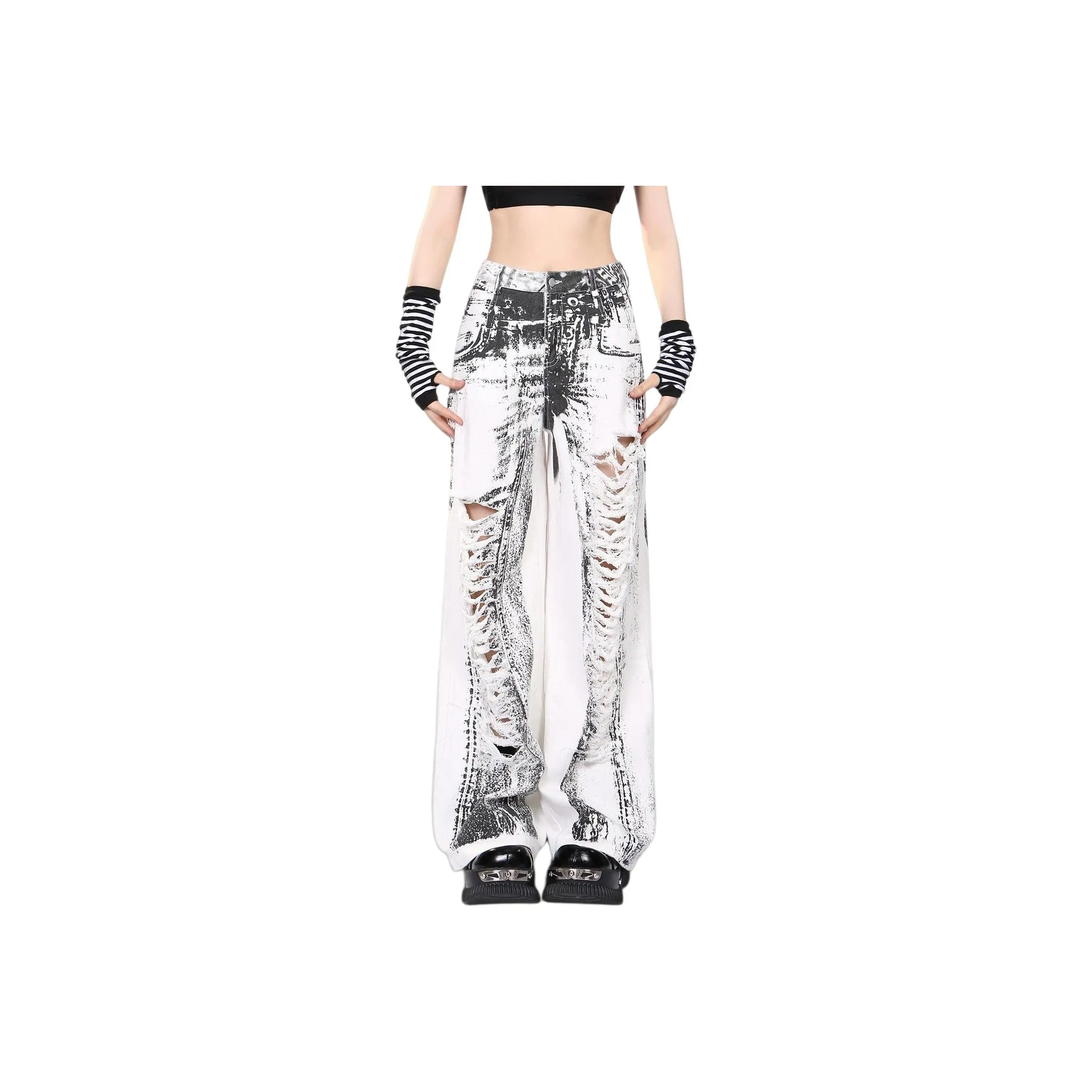 NRXX Белый Унисекс Джинсы