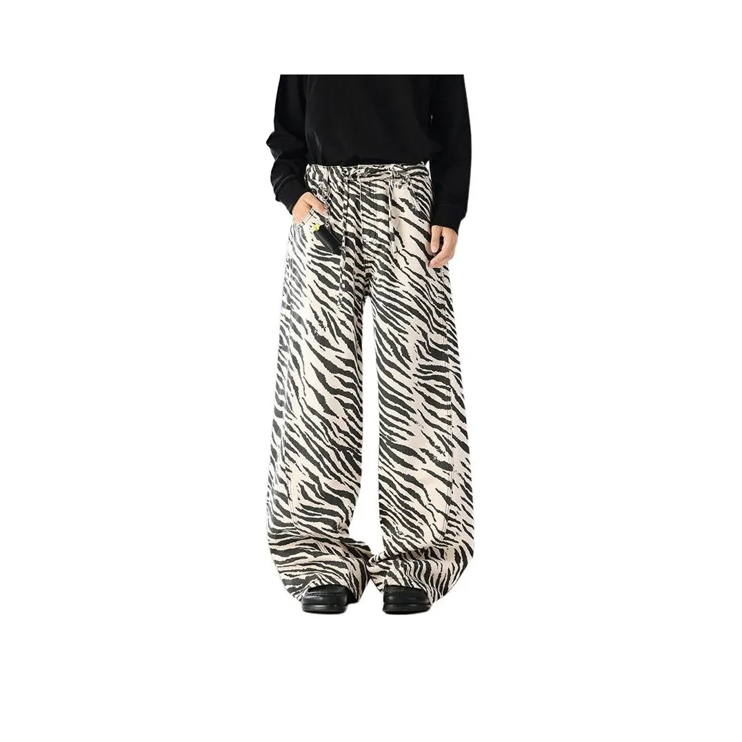NRXX Зебра с принтом цвет унисекс джинсы