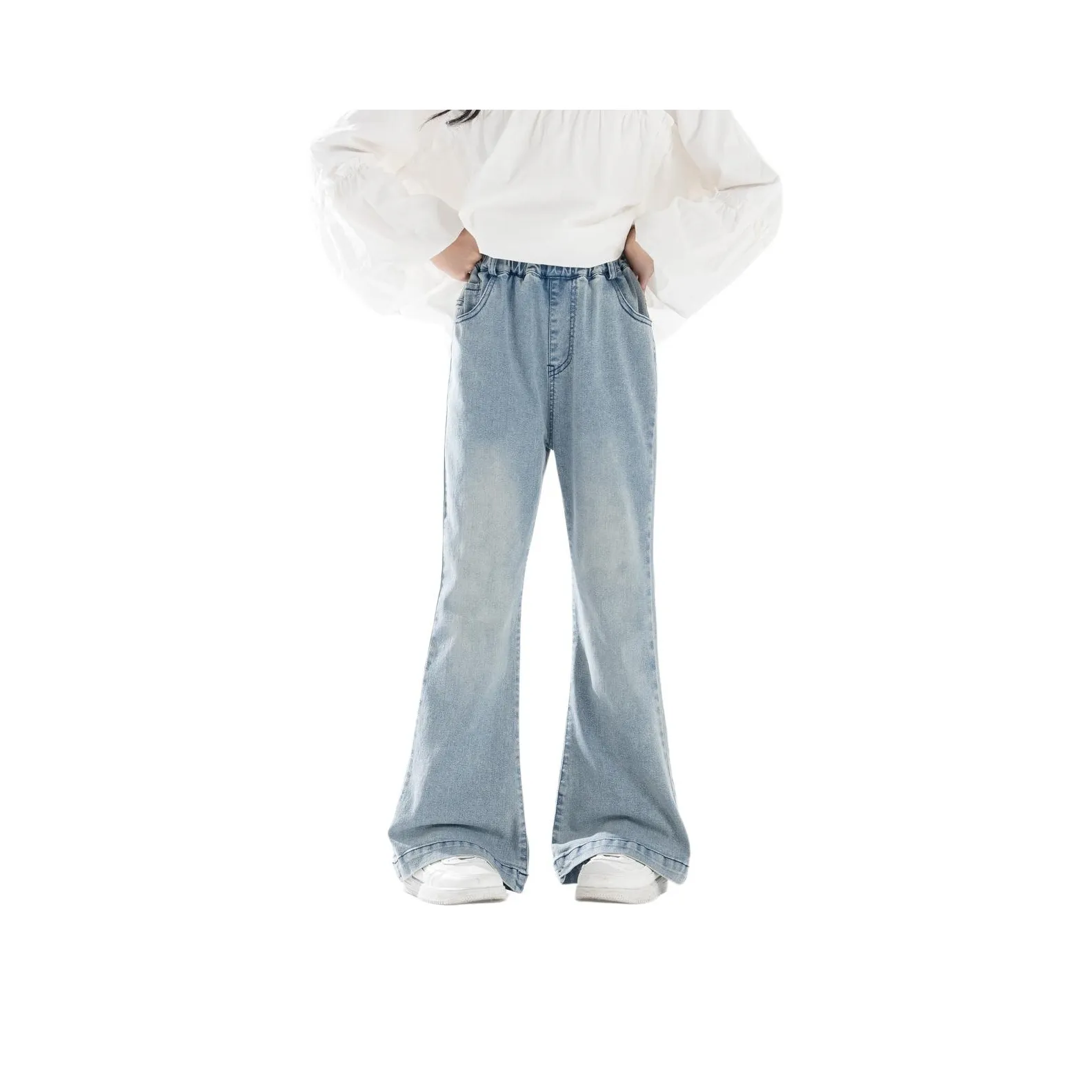 URBANSHOW Женский Bootcut Джинсы Весенние и Осенние Детские