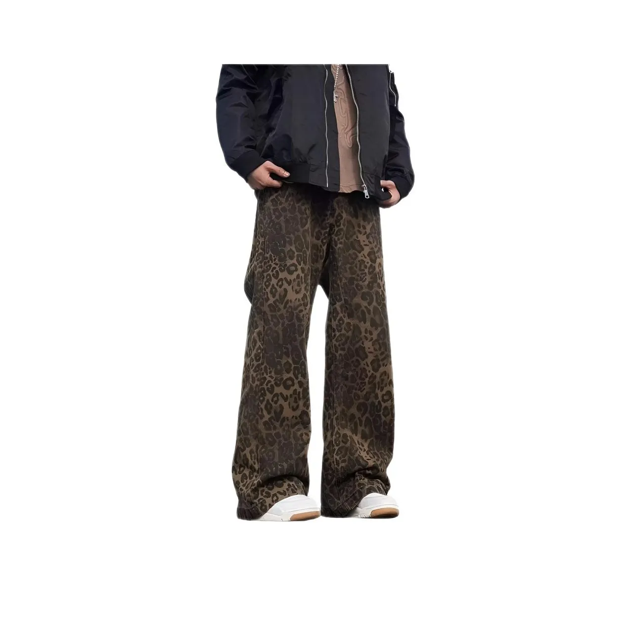 Wooden Rabbit Модные Универсальные Дизайнерские Брюки с Молниями Модные Повседневные Брюки Мужские