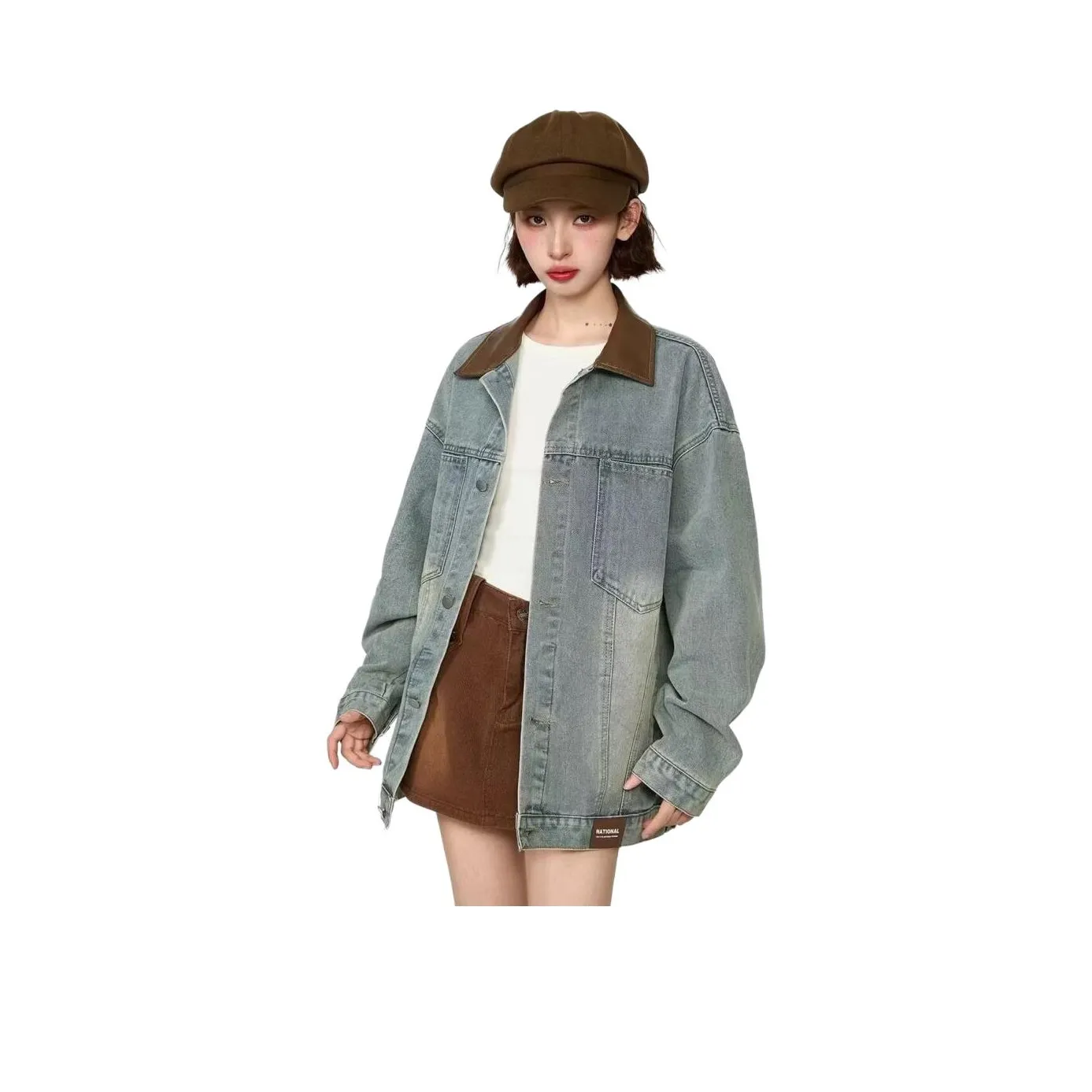 TESTUNG Синий Унисекс Джинсовые куртки