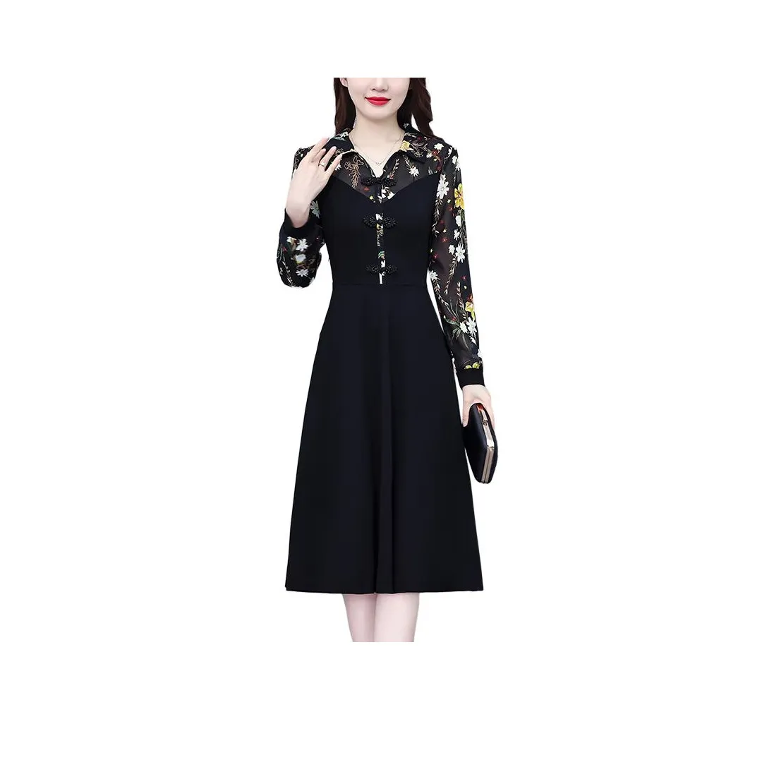 The Temptation Of The Muse Длинное платье с длинными рукавами женское