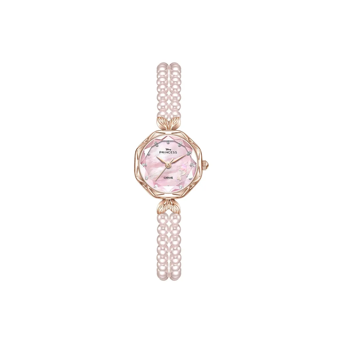 Диснеевские принцессы Русалка Сердце океана Кварцевый механизм Сплав Ремень Часы Женские часы Жемчужная раковина Циферблат часов