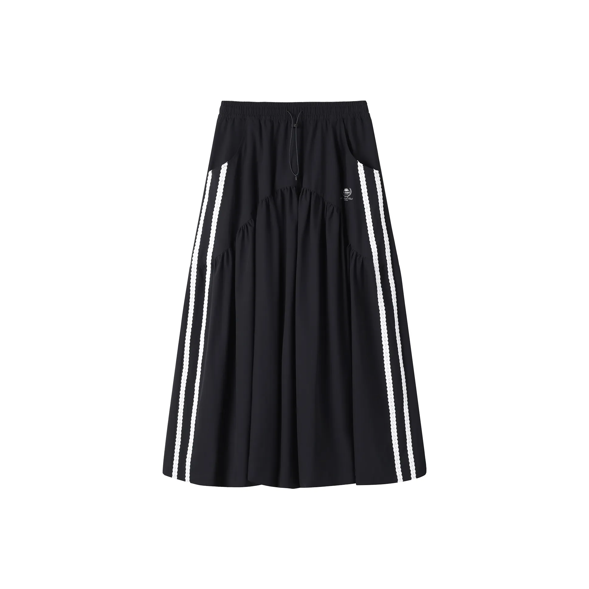 KAPPA Кружевная отделка Цветочная почка Юбка HIGH RISE Маскирующая Похудение Универсальный Повседневный Длинный Юбка Женские